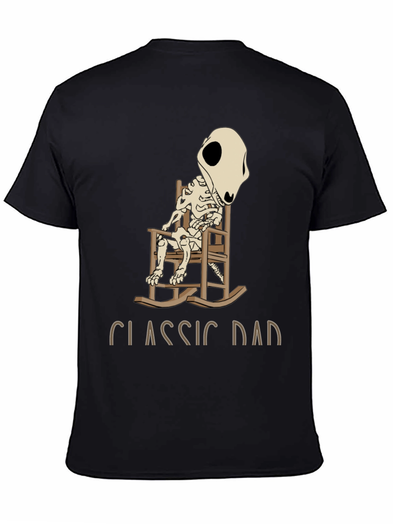 Classic Dad Skeleton Rocking Chair T-Shirt