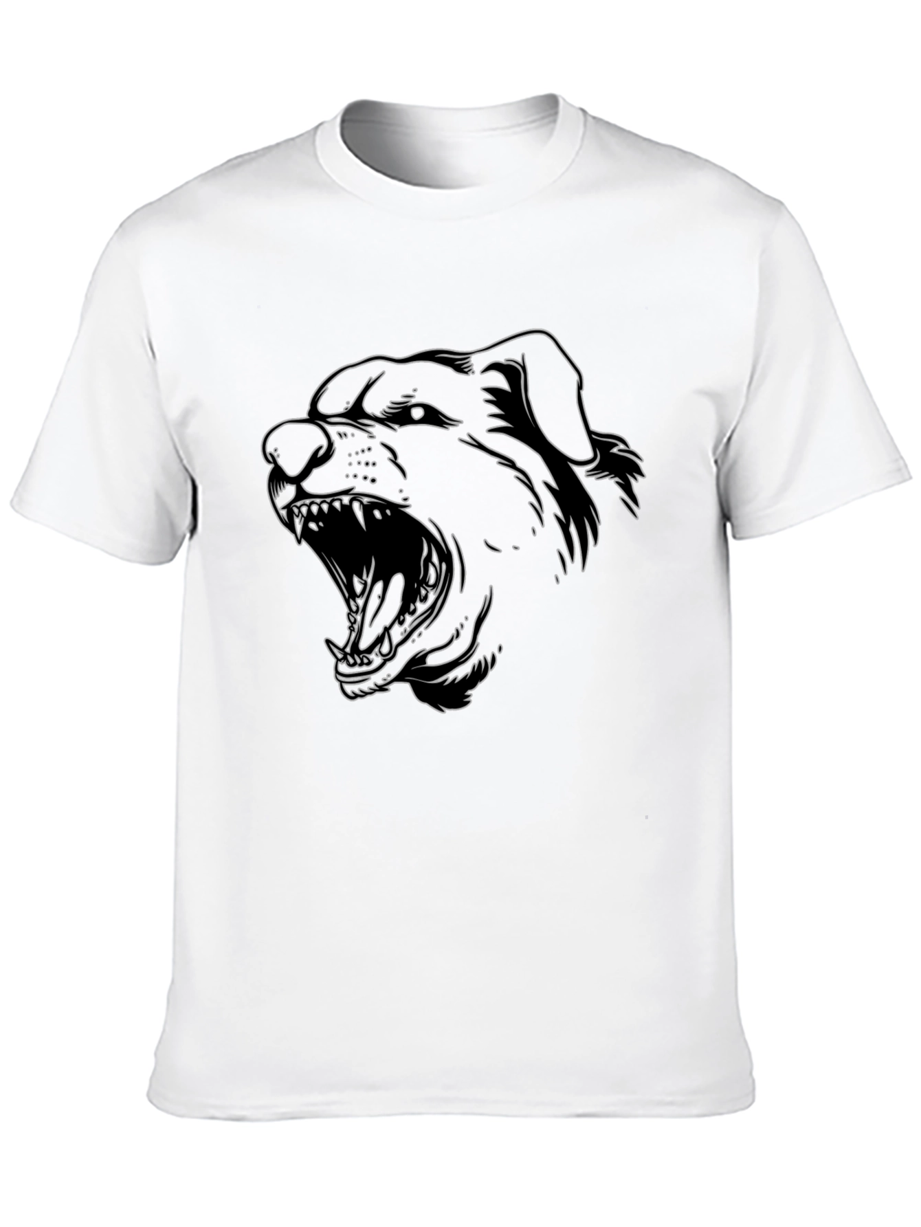 Rottweiler Outline Graphic Tee - Black