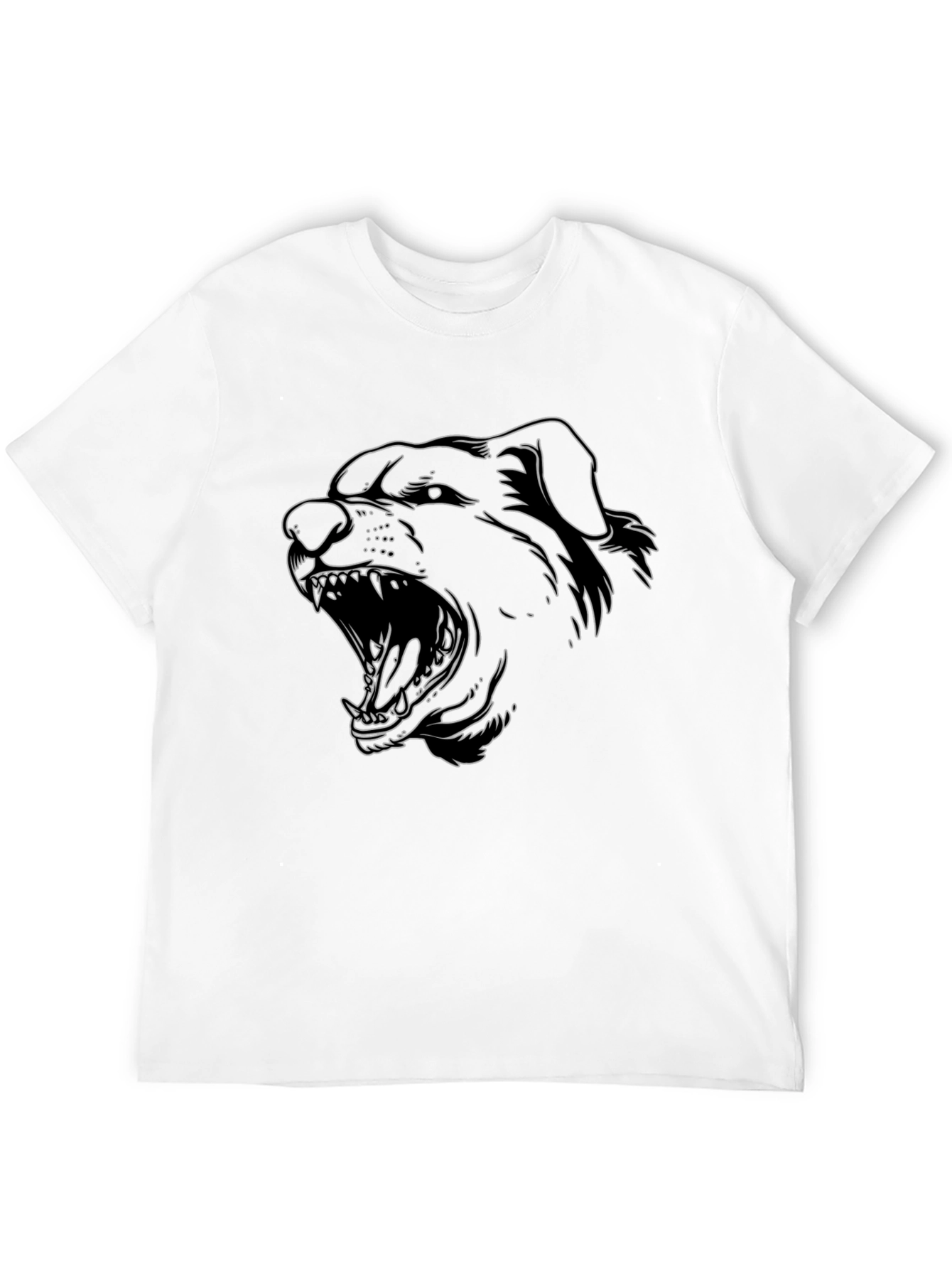 Rottweiler Outline Graphic Tee - Black