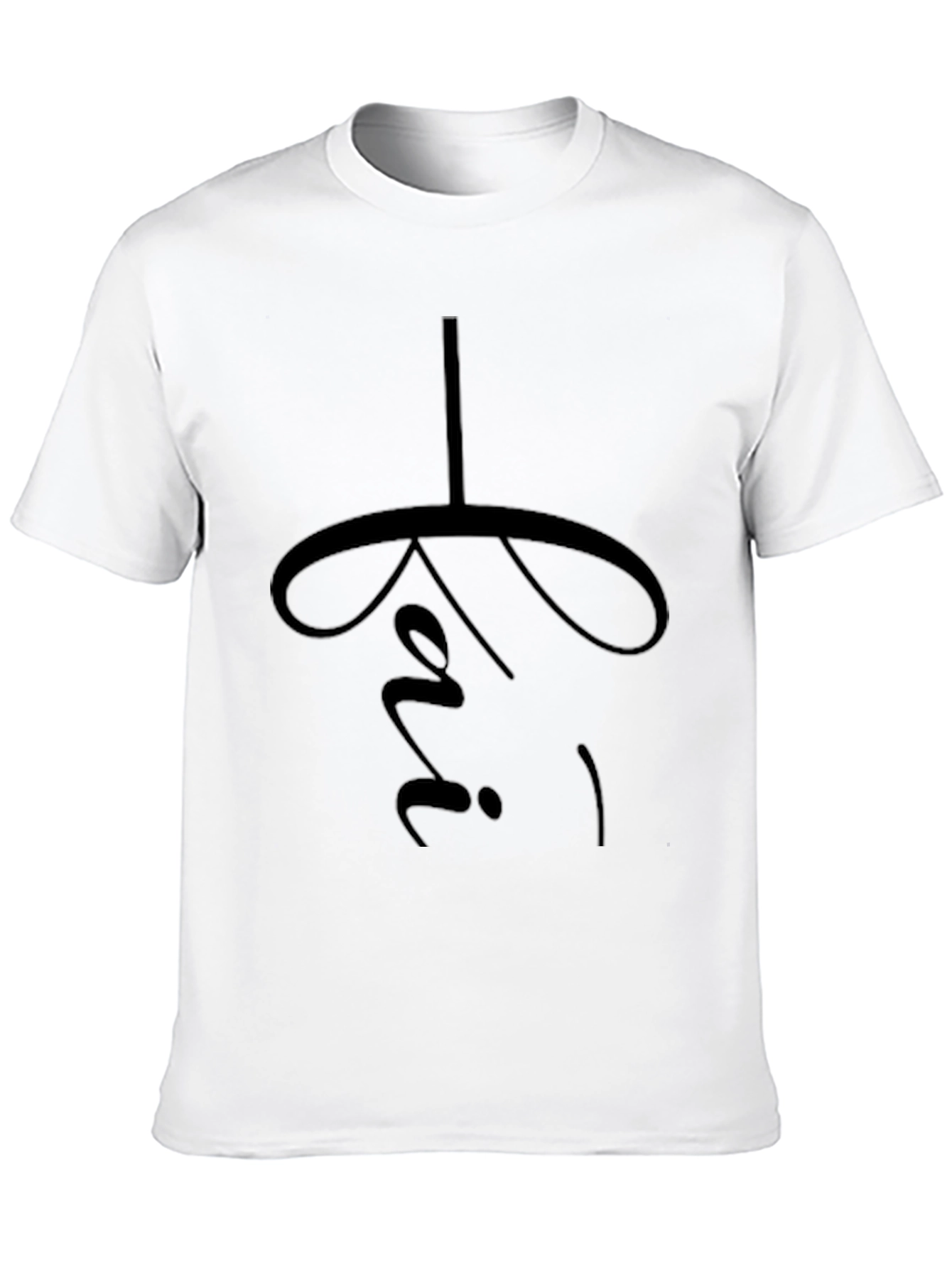 Minimalist Black T-Shirt with Religious Symbol
