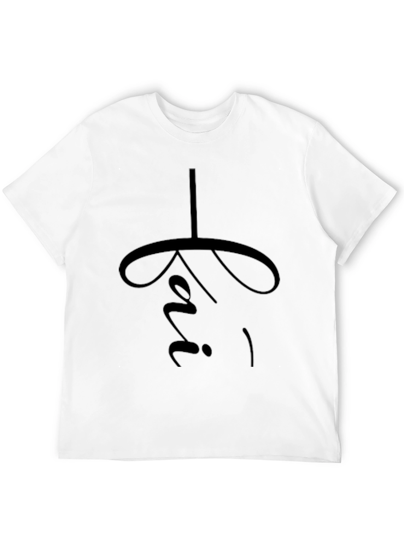 Minimalist Black T-Shirt with Religious Symbol