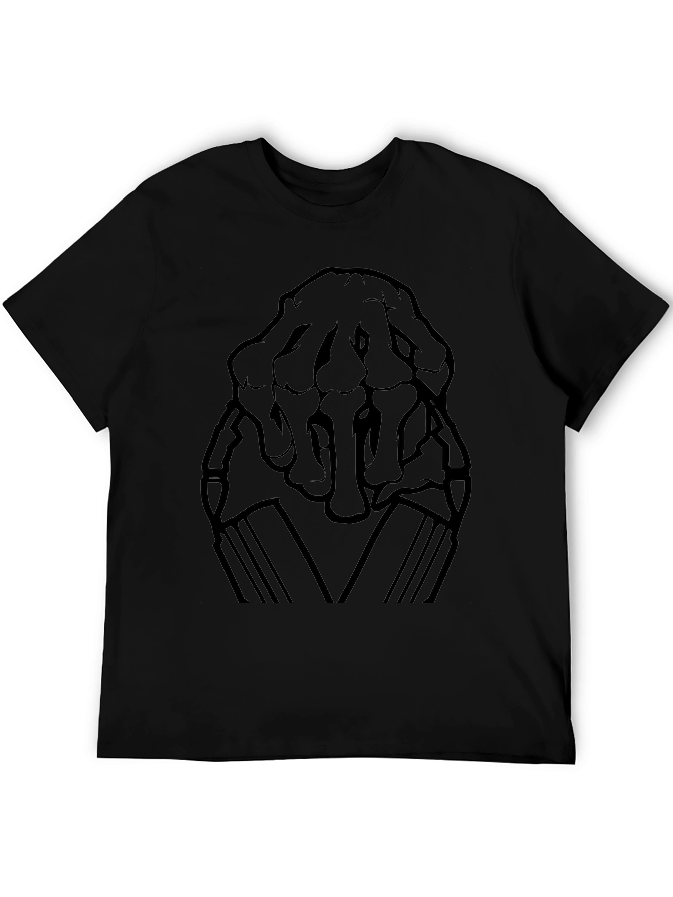 Skeleton Hand Graphic Print Black T-Shirt