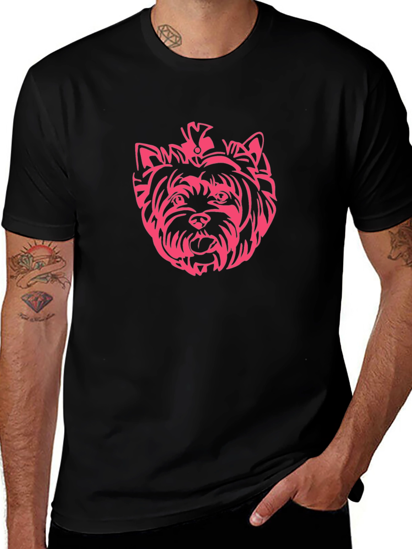 Yorkie Dog Black T-Shirt - Fun Graphic Tee