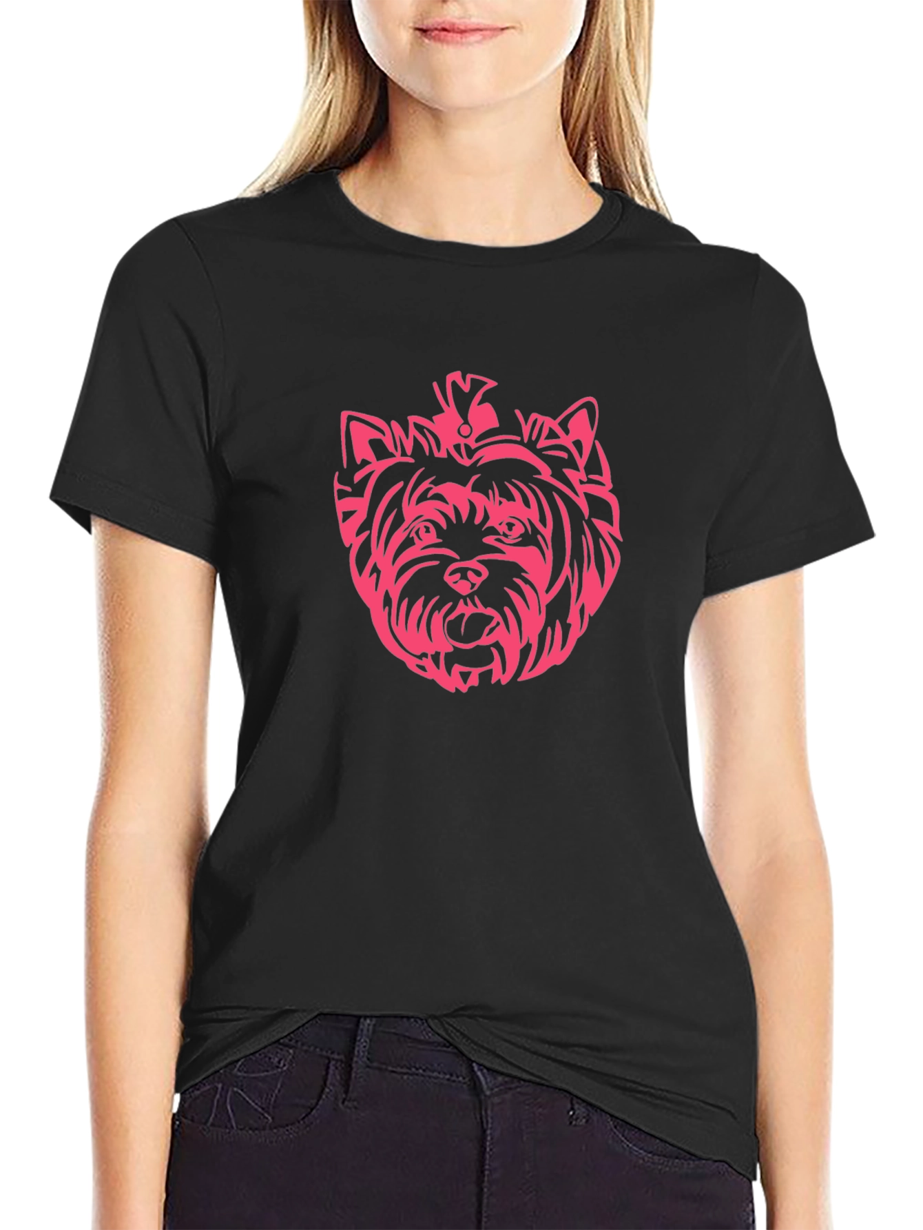 Yorkie Dog Black T-Shirt - Fun Graphic Tee