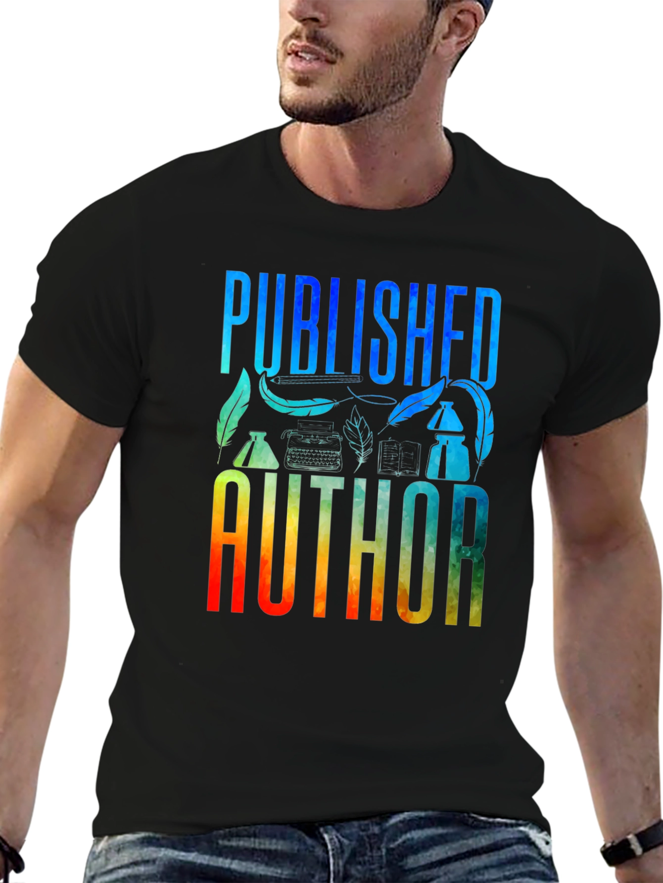 Published Author Graphic T-Shirt - Black