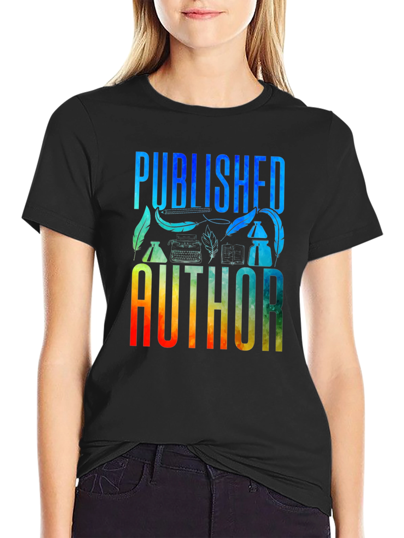Published Author Graphic T-Shirt - Black