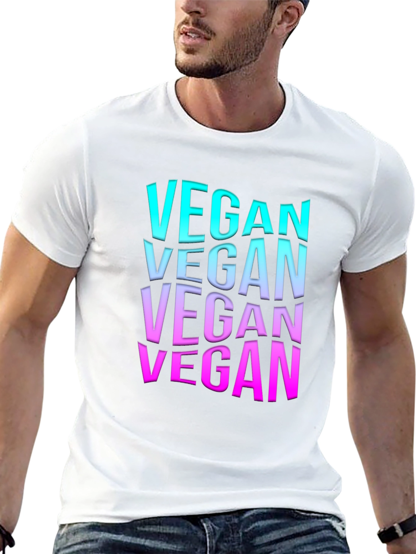 Vegan Gradient T-Shirt - Trendy Vegan Apparel