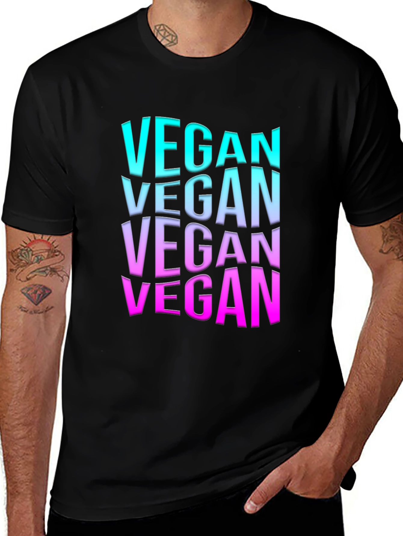 Vegan Gradient T-Shirt - Trendy Vegan Apparel