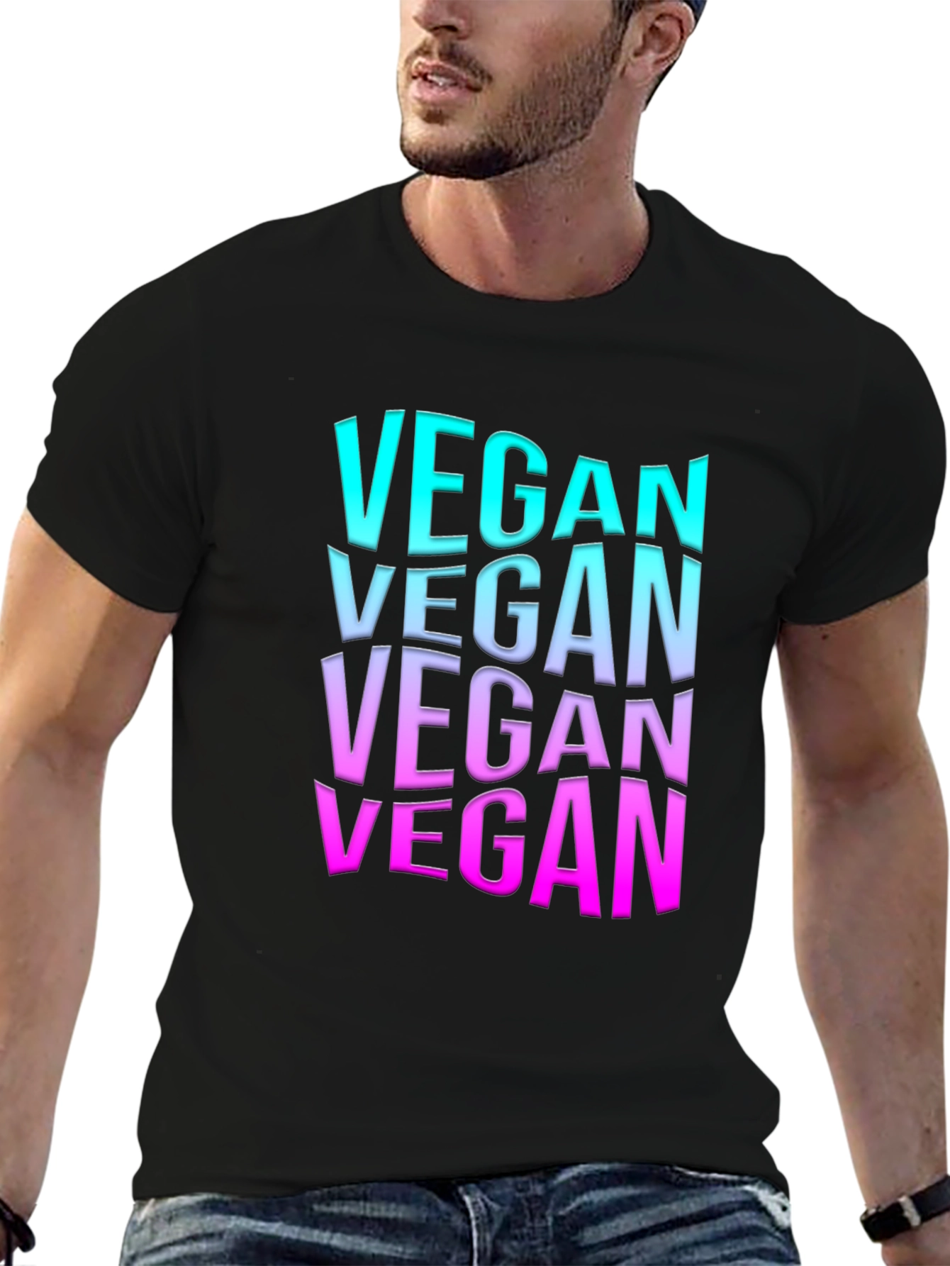 Vegan Gradient T-Shirt - Trendy Vegan Apparel