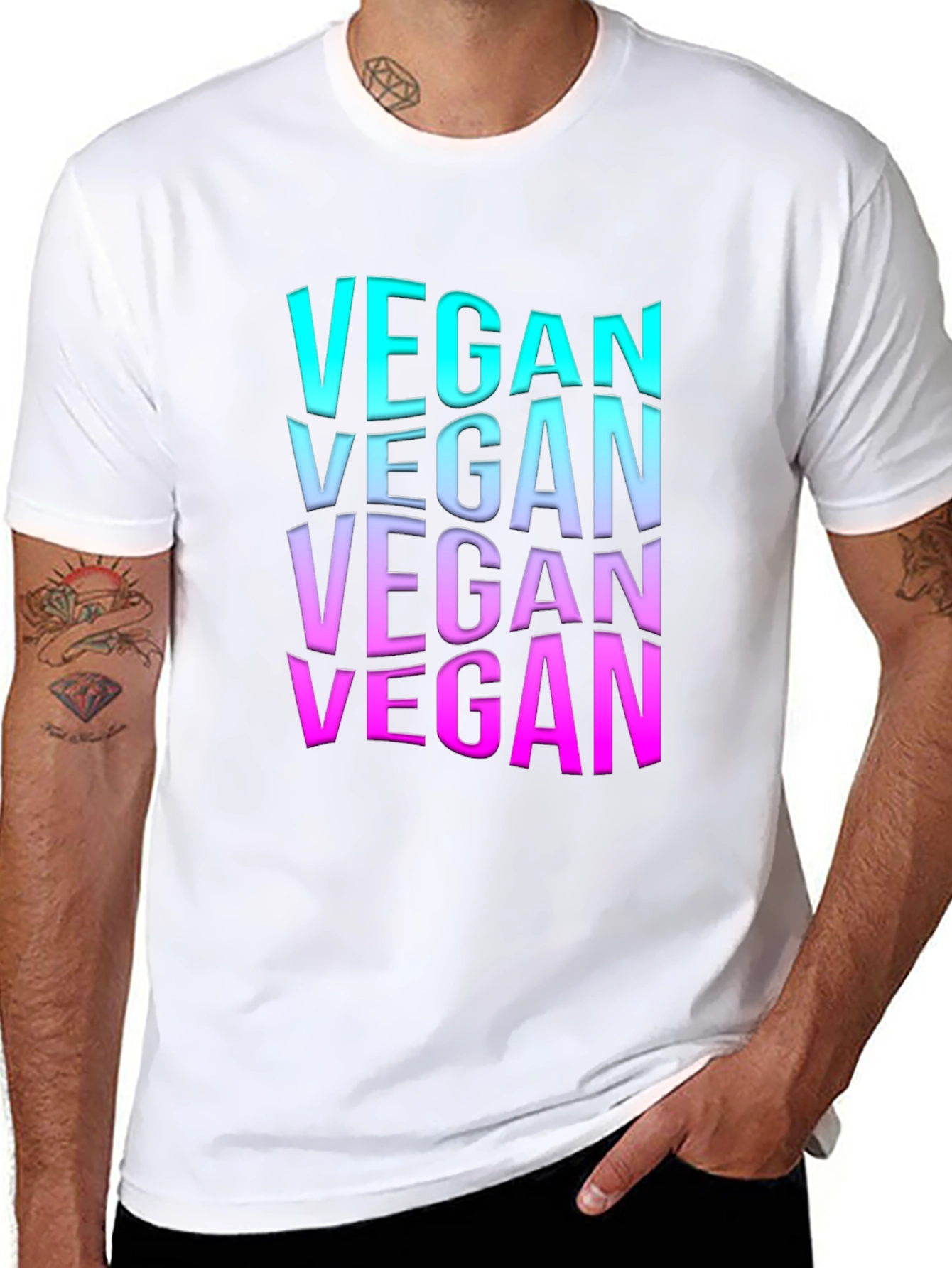 Vegan Gradient T-Shirt - Trendy Vegan Apparel