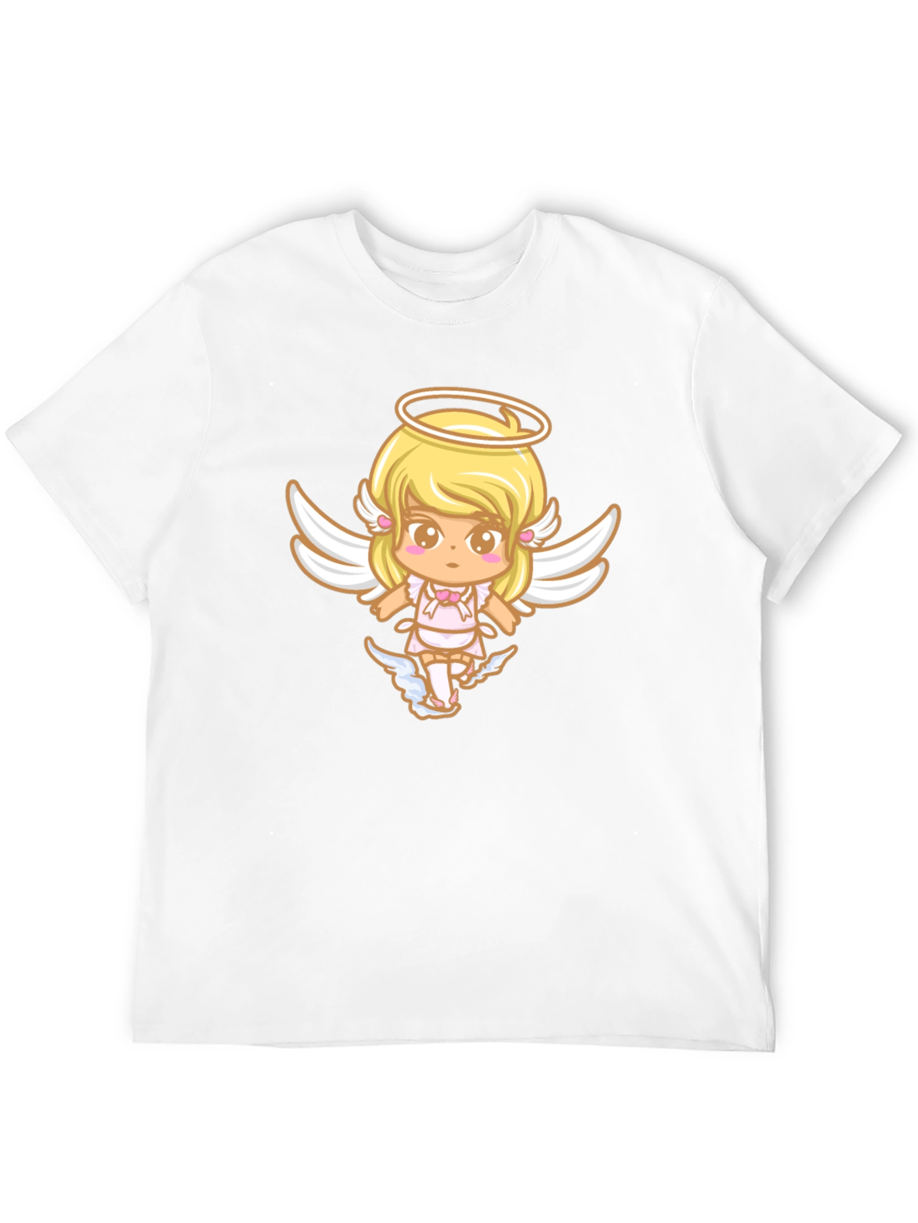 Cute Angel Graphic Black T-Shirt
