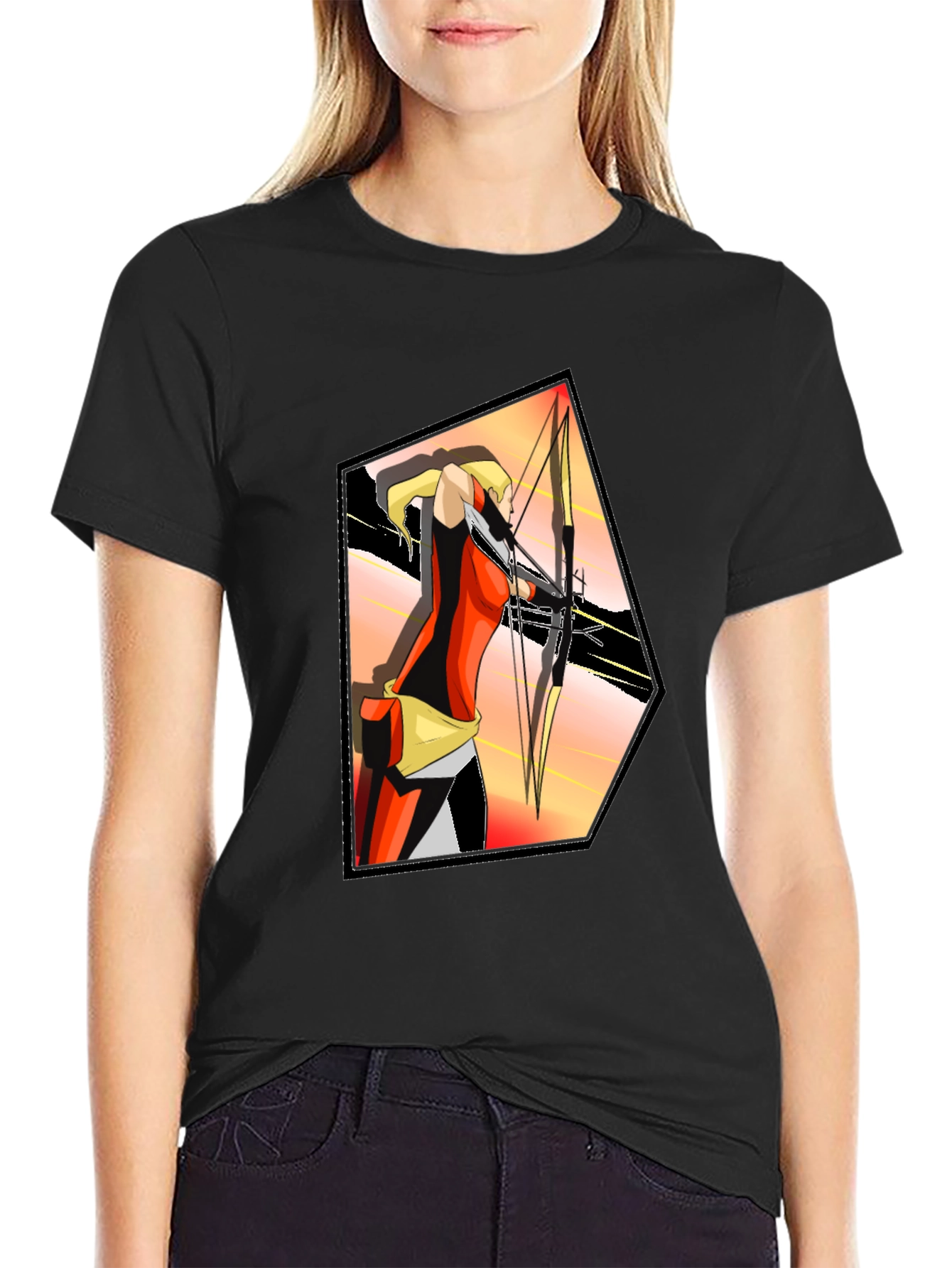 Archer Graphic Tee - Stylish Cotton Blend