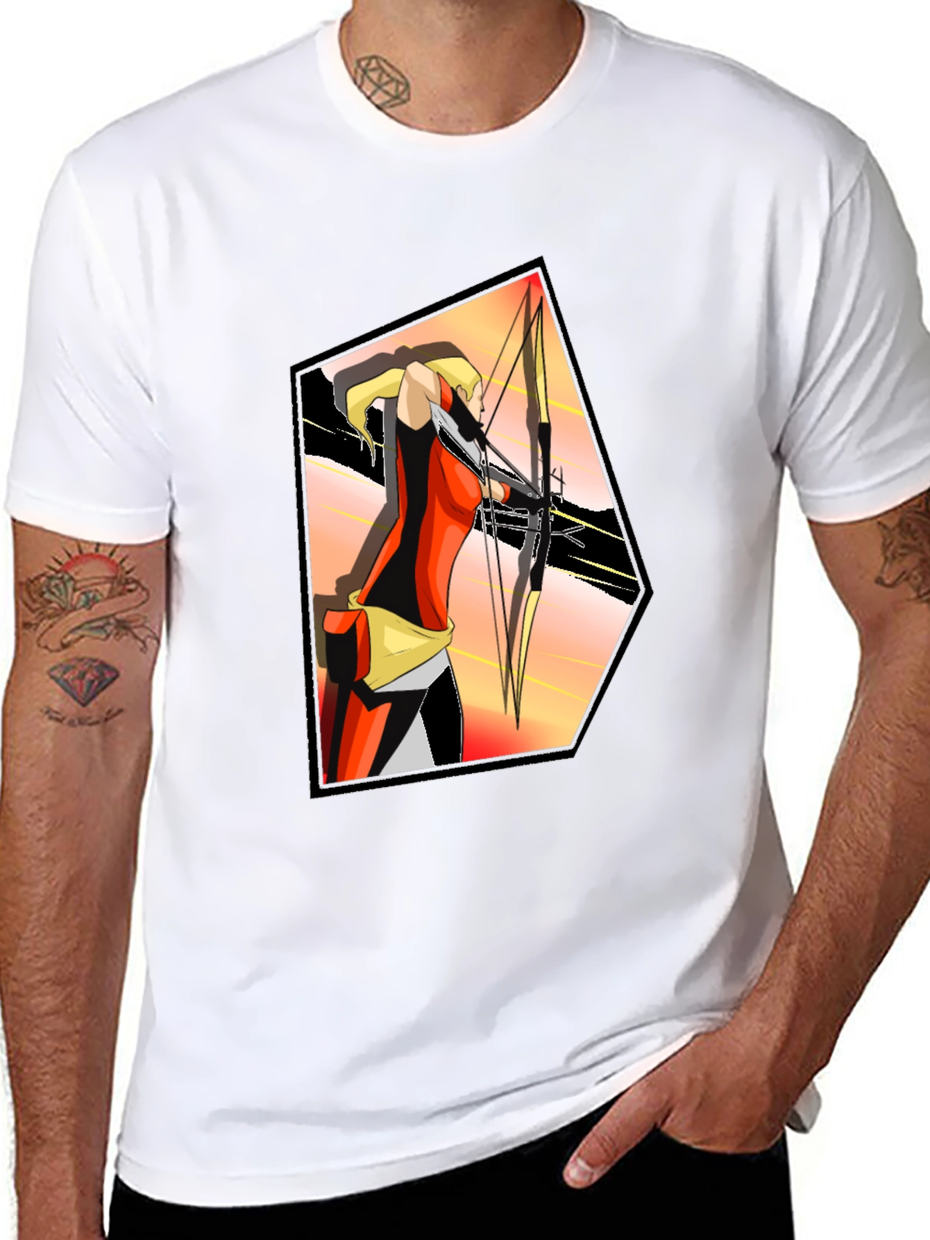 Archer Graphic Tee - Stylish Cotton Blend