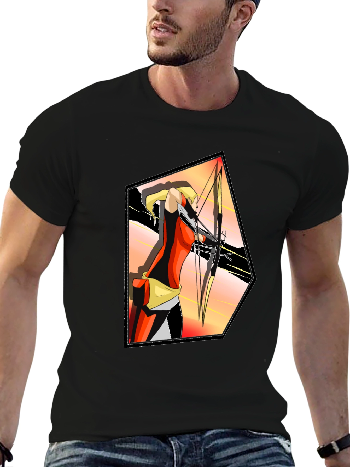 Archer Graphic Tee - Stylish Cotton Blend