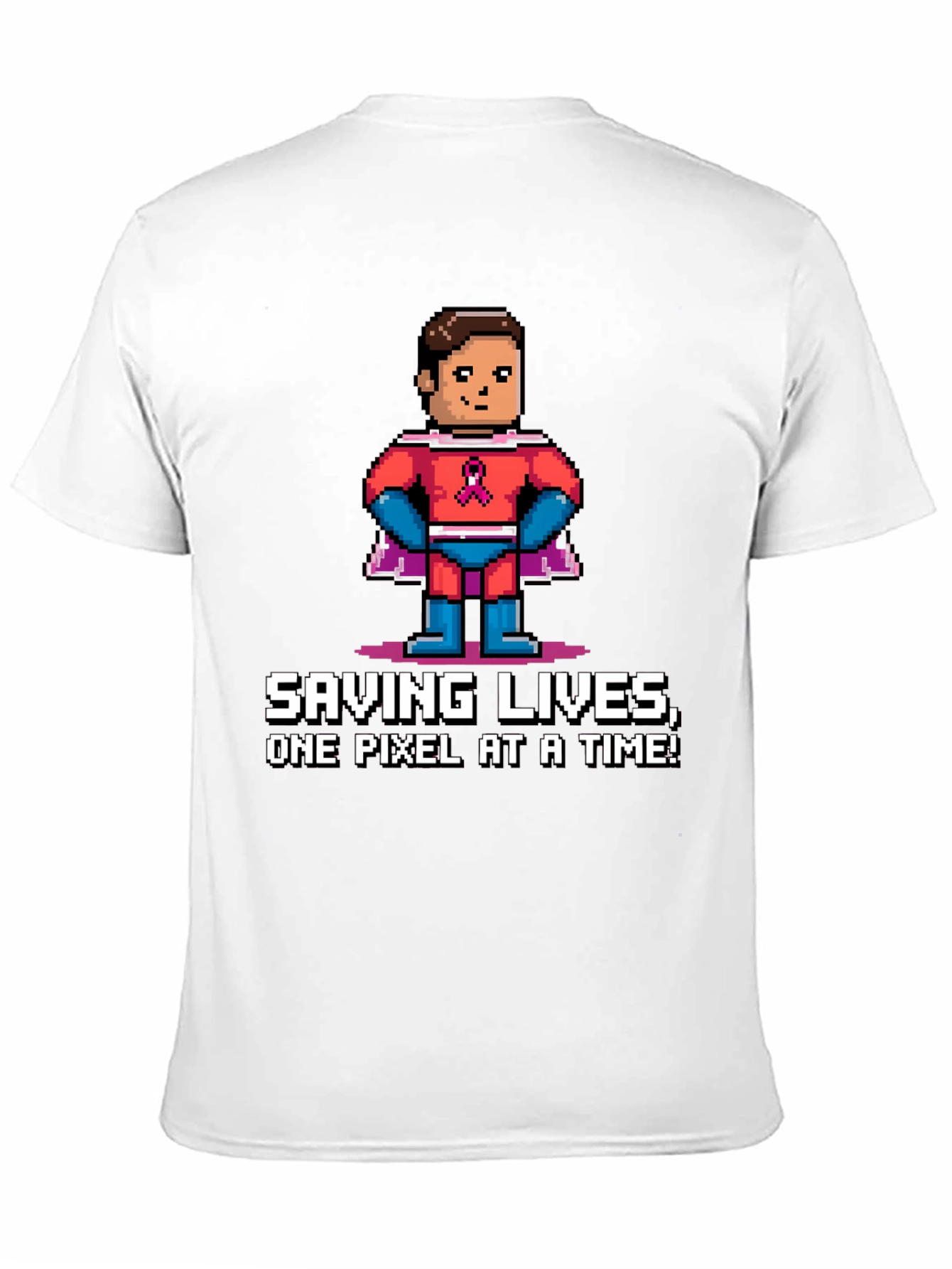 Saving Lives Pixel Hero Graphic Tee