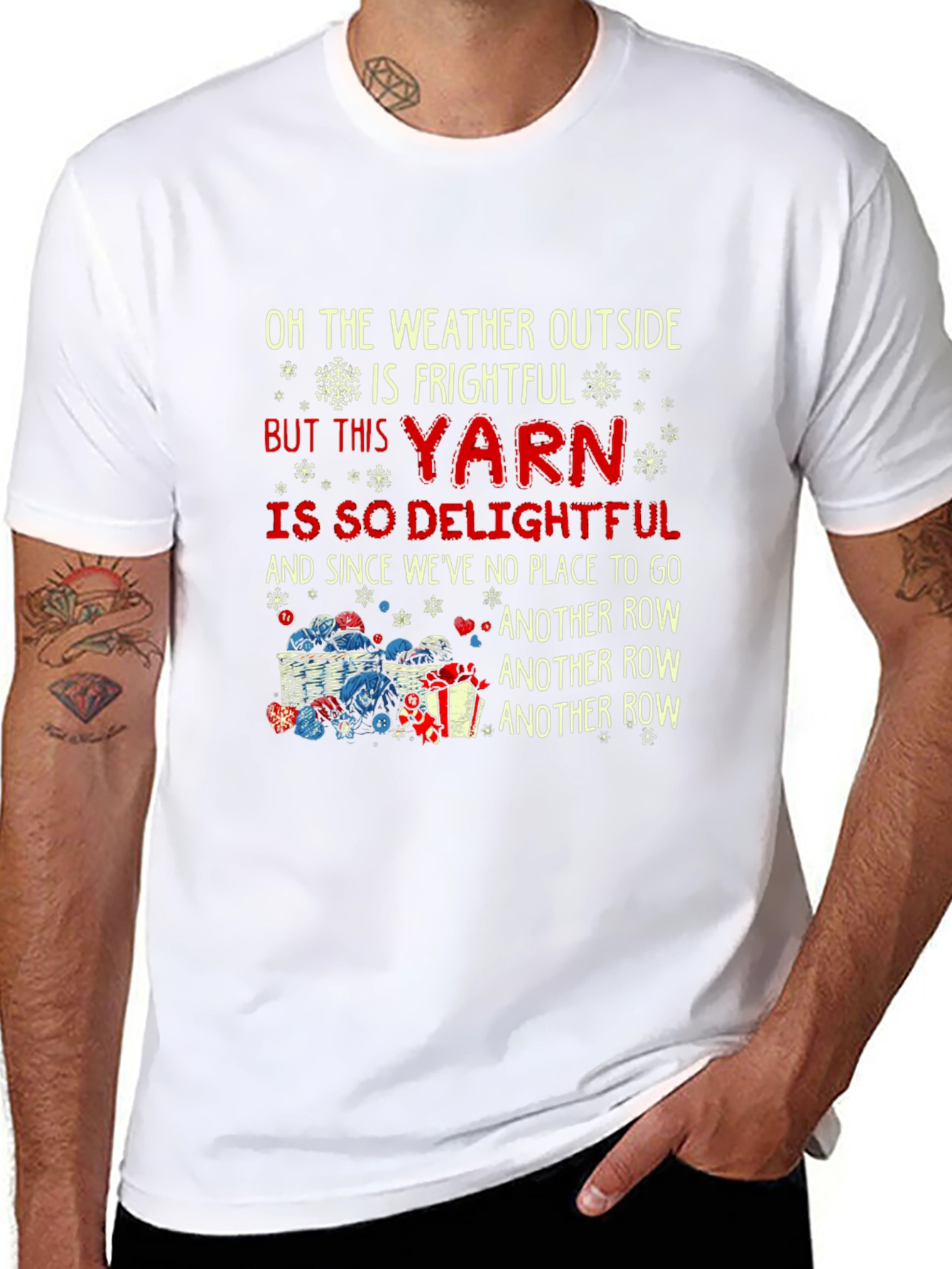 Yarn Lovers Holiday T-Shirt - Knitting Season