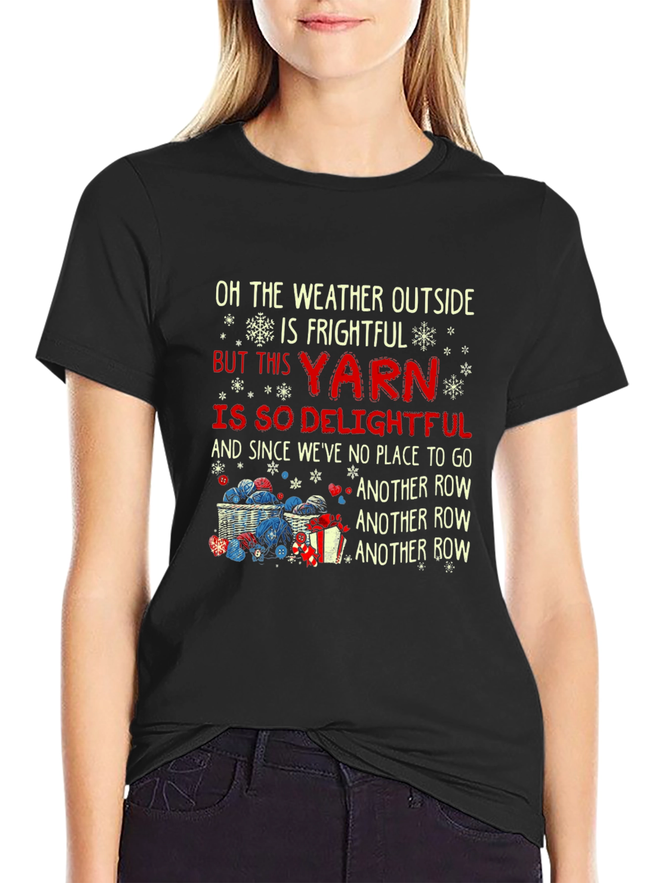 Yarn Lovers Holiday T-Shirt - Knitting Season