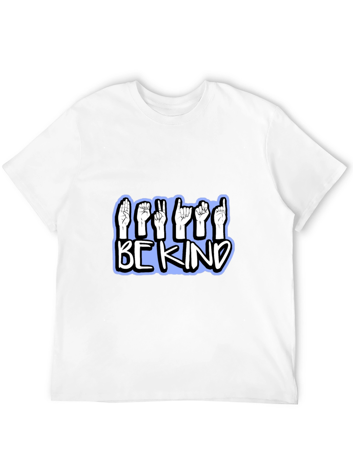 Be Kind Sign Language T-Shirt - Black