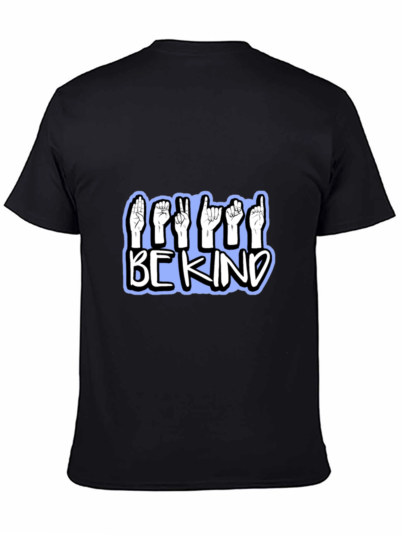 Be Kind Sign Language T-Shirt - Black