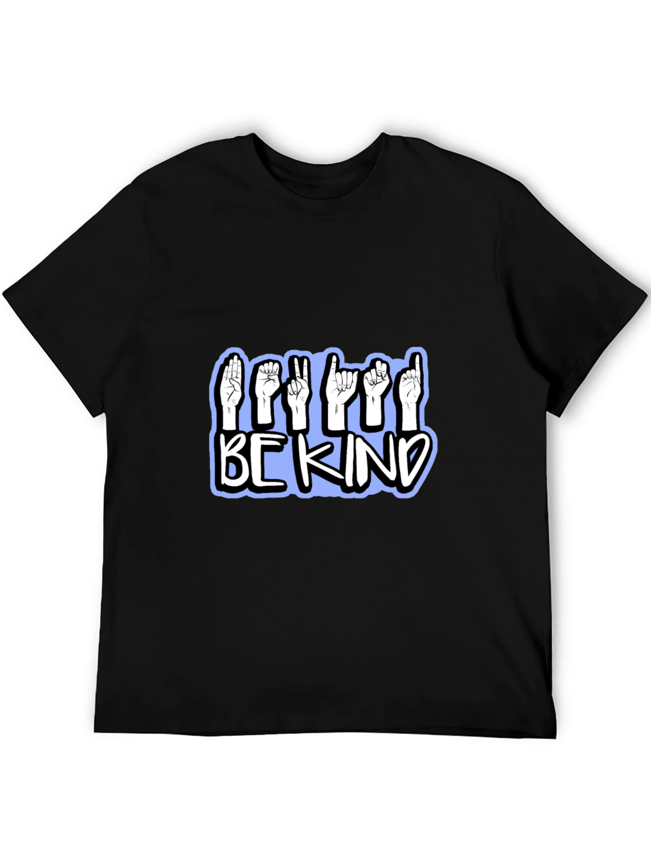 Be Kind Sign Language T-Shirt - Black