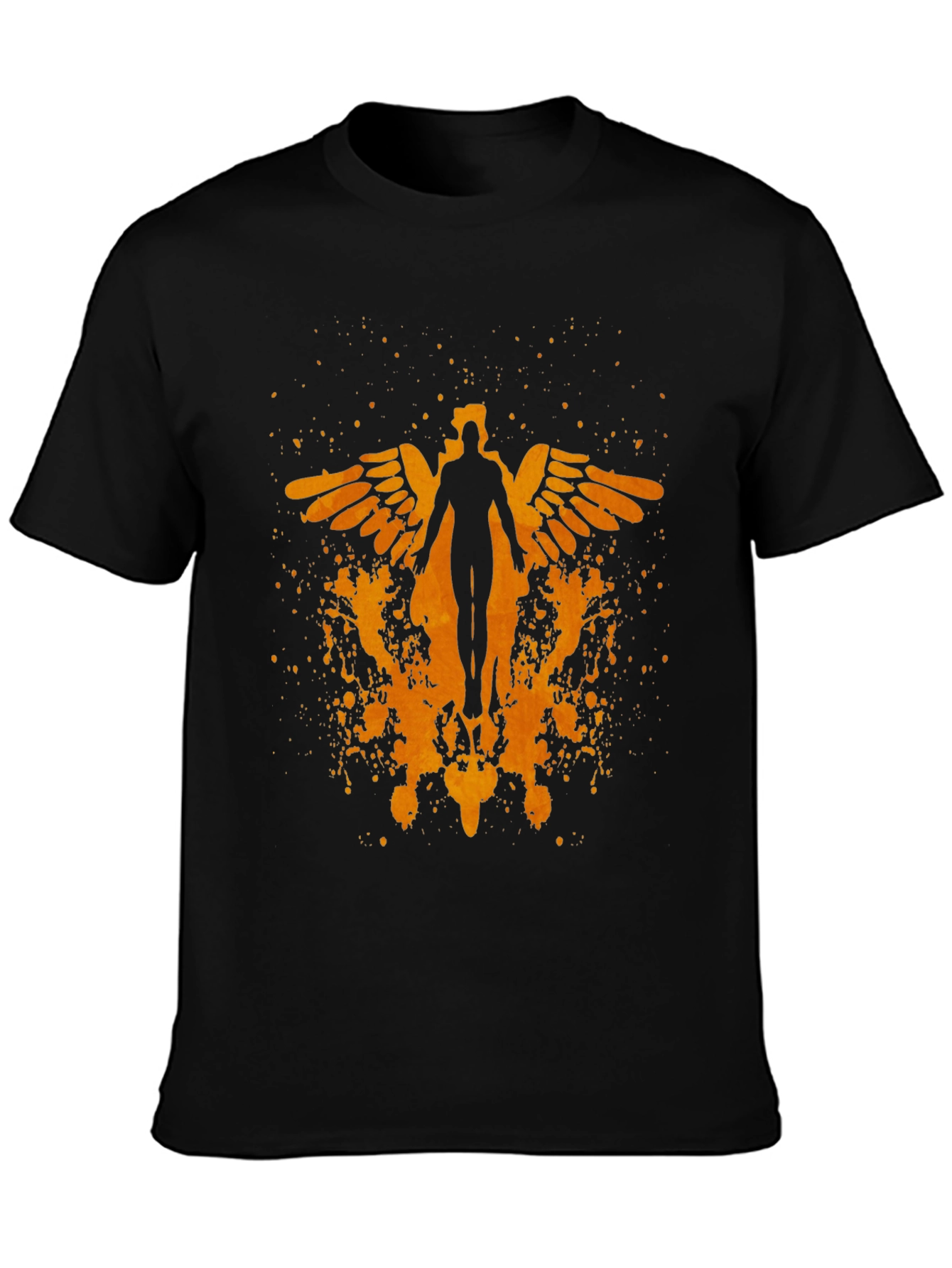 Winged Figure Graphic Print T-Shirt