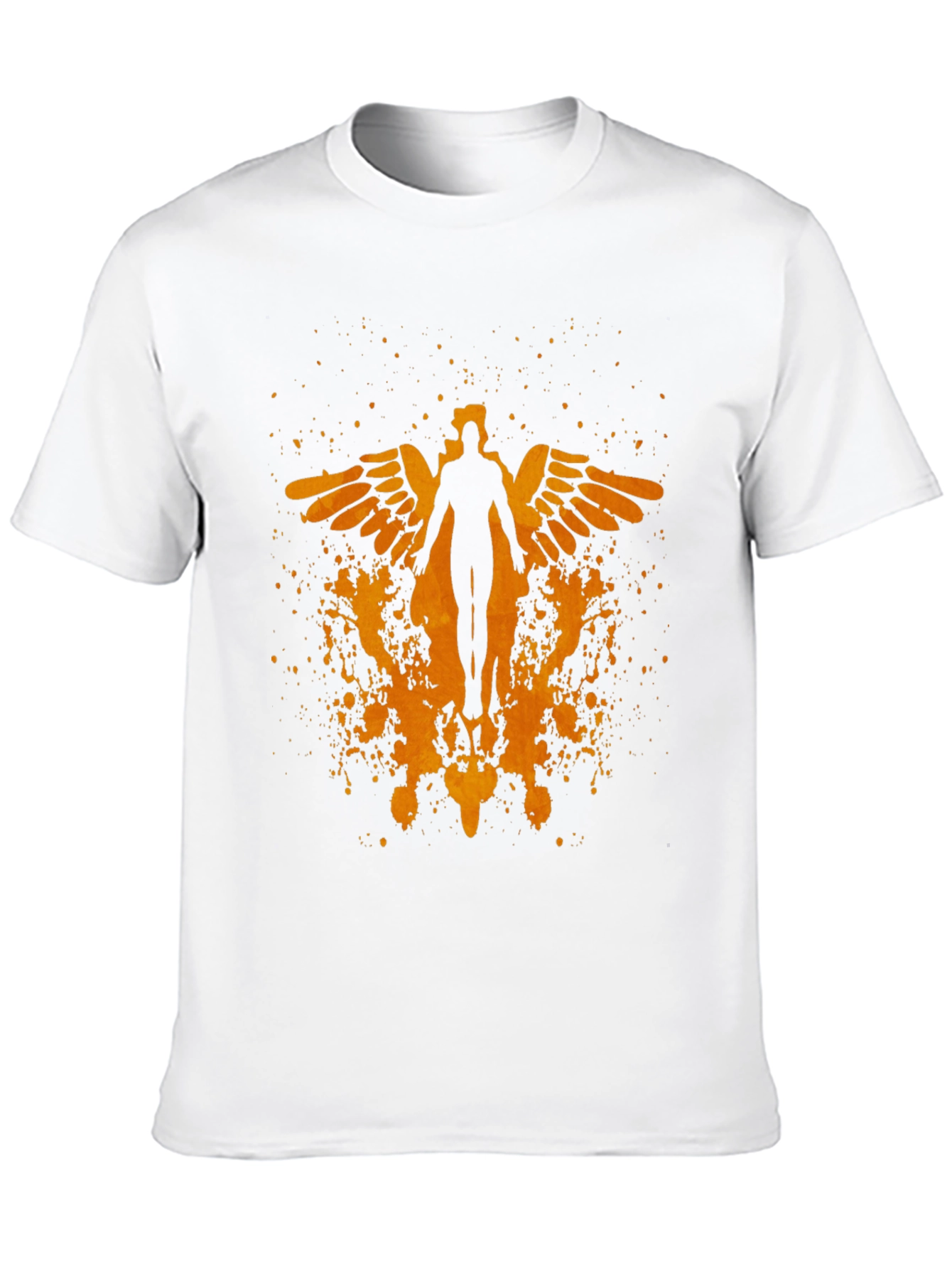 Winged Figure Graphic Print T-Shirt