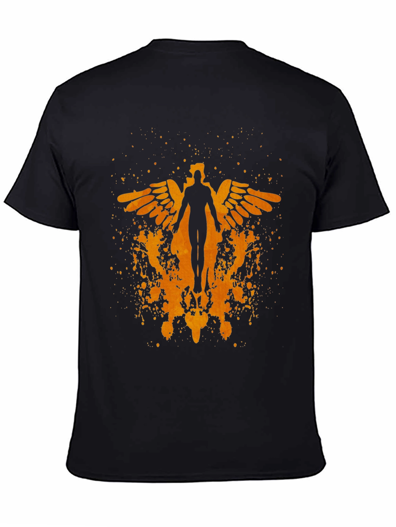 Winged Figure Graphic Print T-Shirt