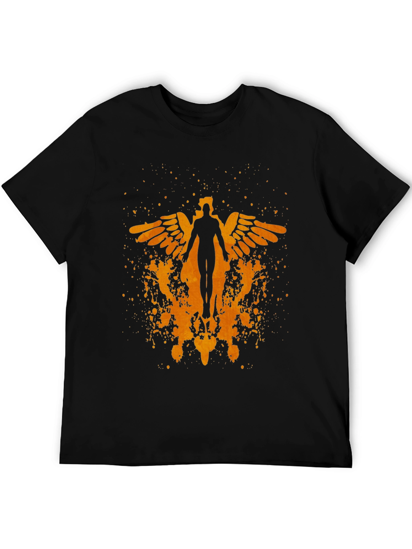 Winged Figure Graphic Print T-Shirt