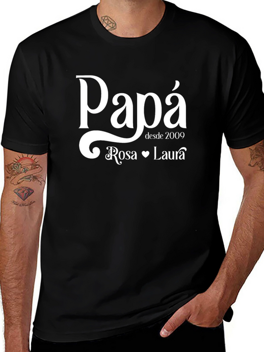 Personalized Papa T-Shirt - Custom Dad Gift