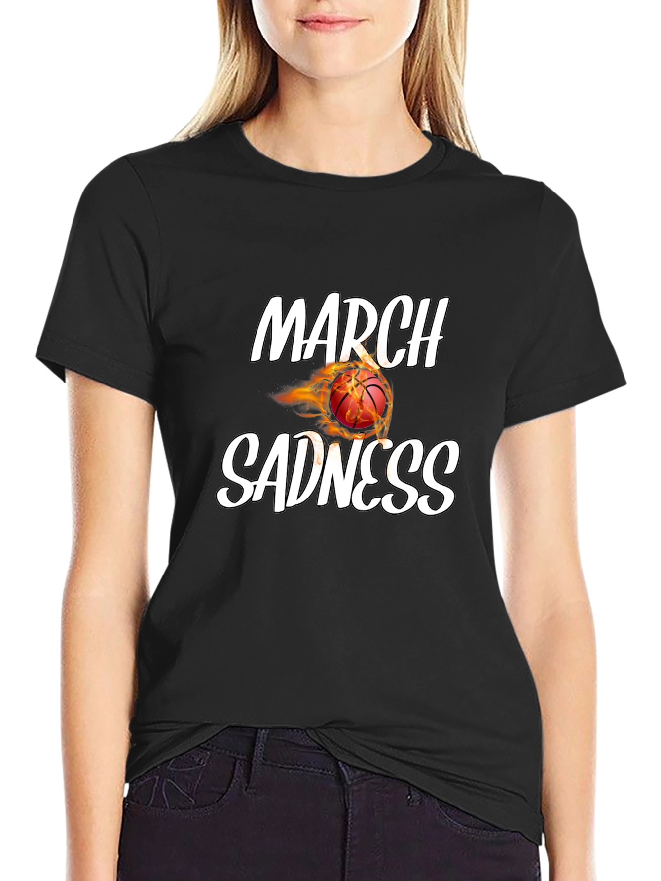 March Sadness Basketball Graphic Tee