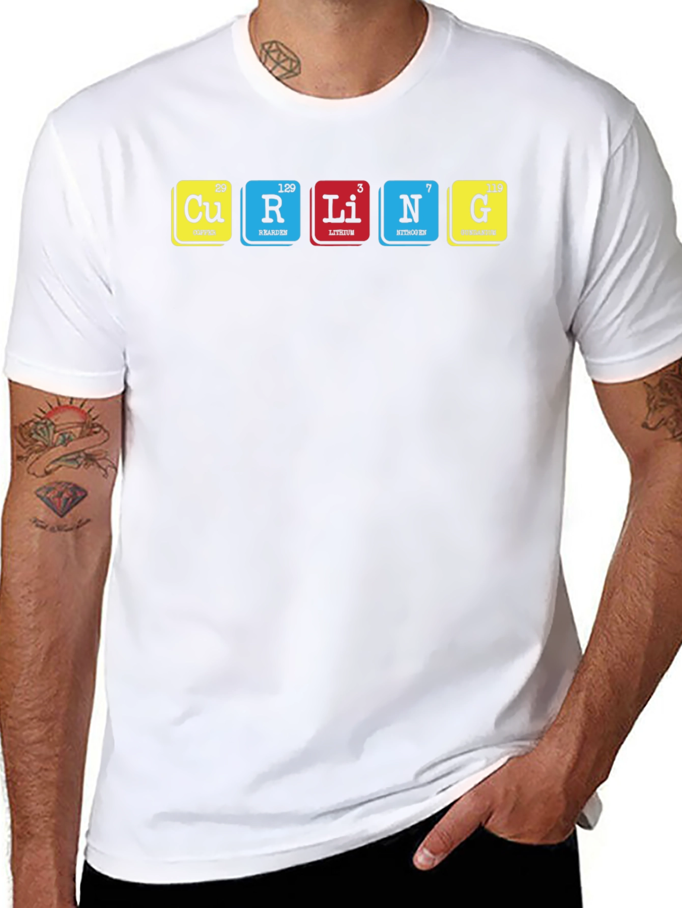Curling Periodic Table T-Shirt