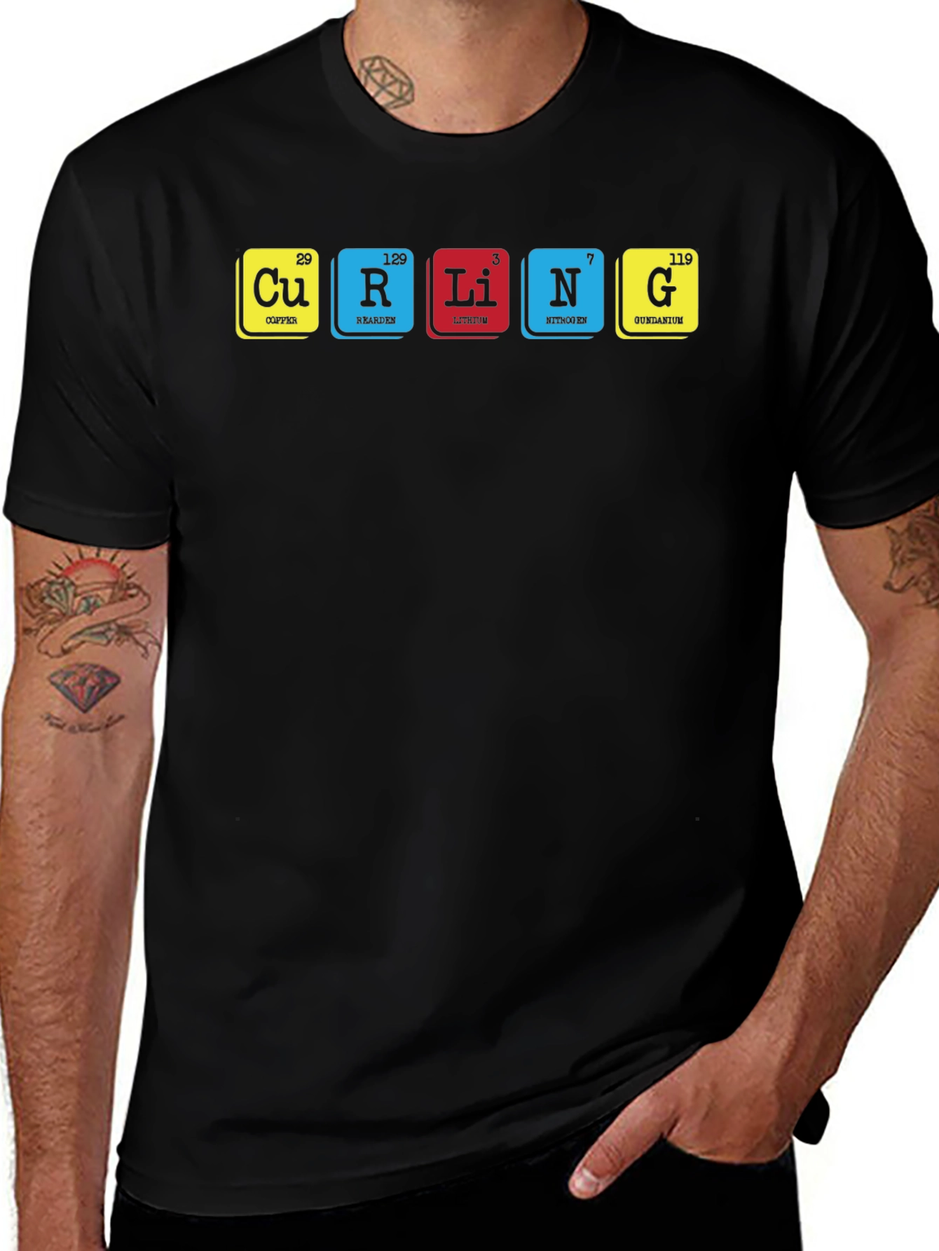 Curling Periodic Table T-Shirt