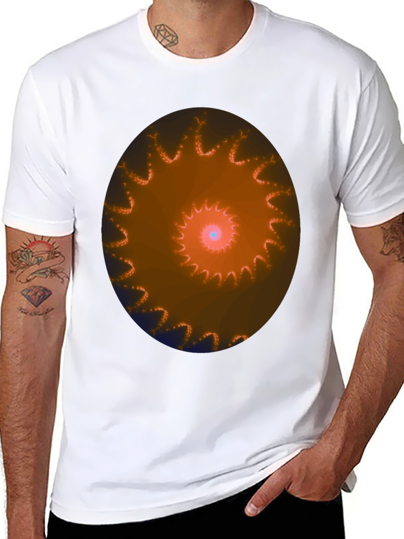 Spiral Graphic Black T-Shirt