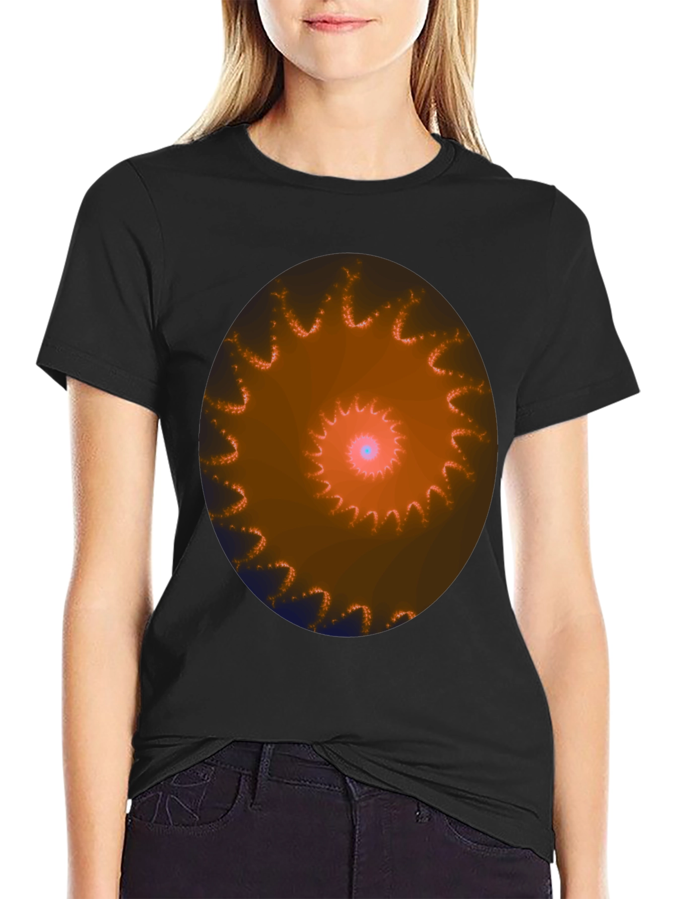Spiral Graphic Black T-Shirt
