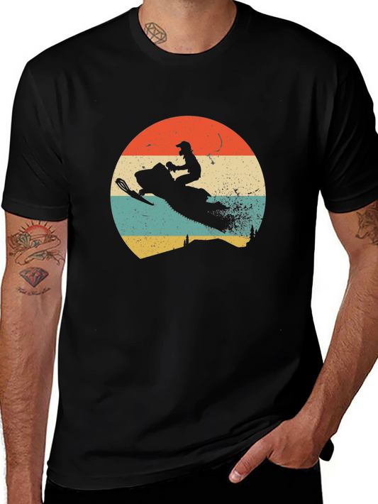Vintage Snowmobile T-Shirt - Retro Style Rider Tee