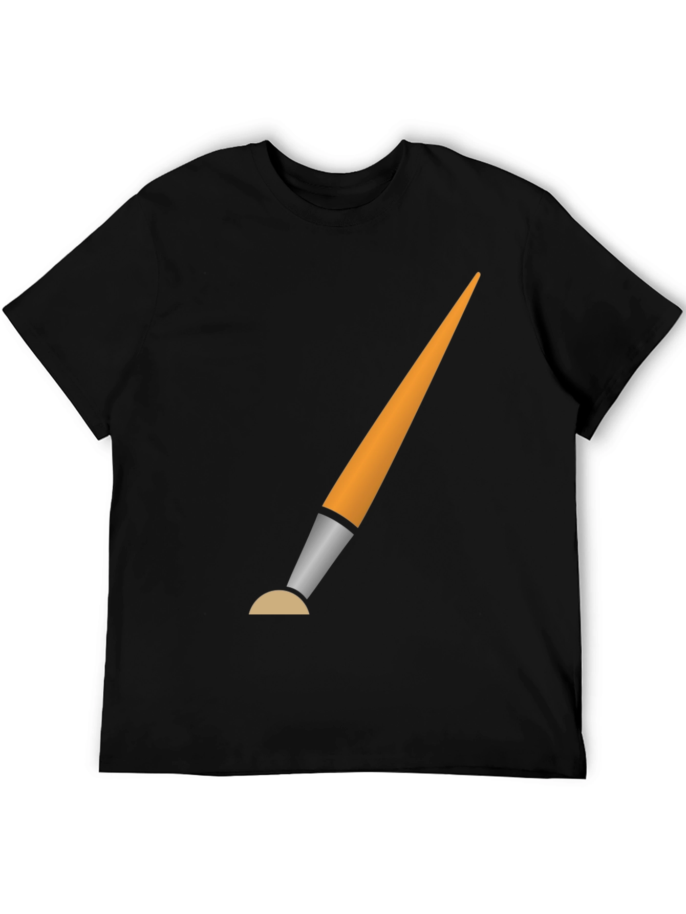 Brush Graphic Black T-Shirt