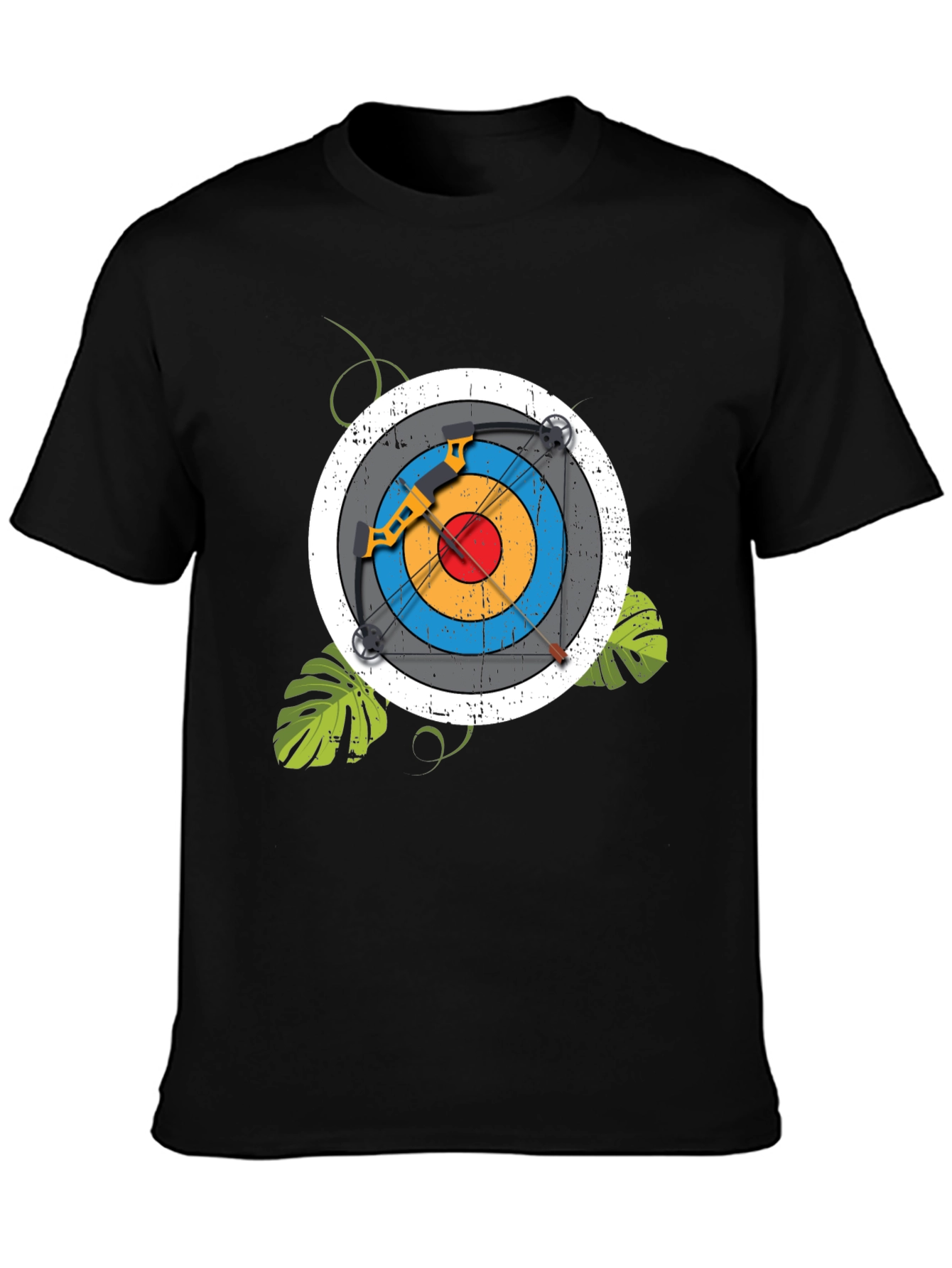 Archery Target T-Shirt - Black Unique Design