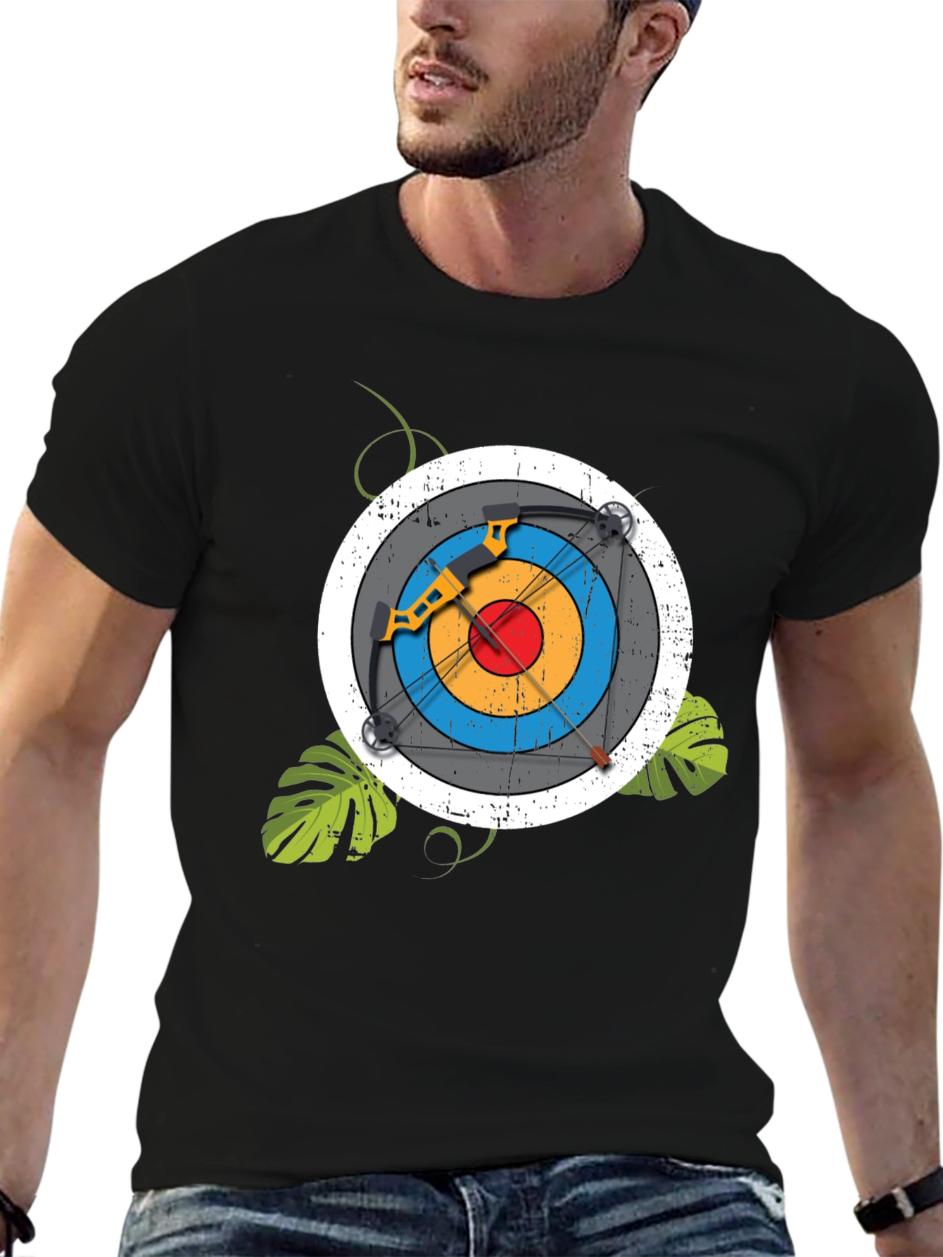Archery Target T-Shirt - Black Unique Design