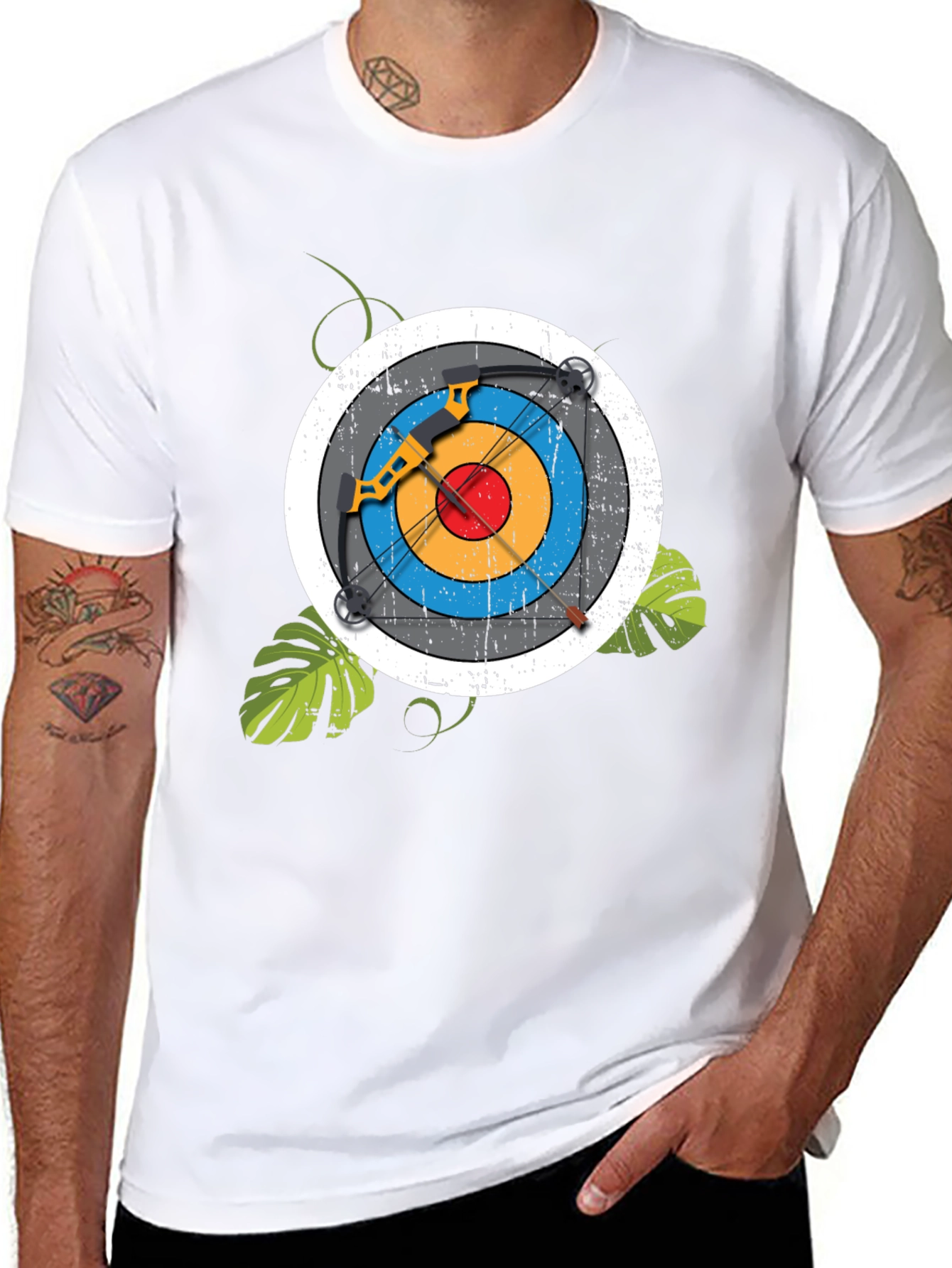 Archery Target T-Shirt - Black Unique Design