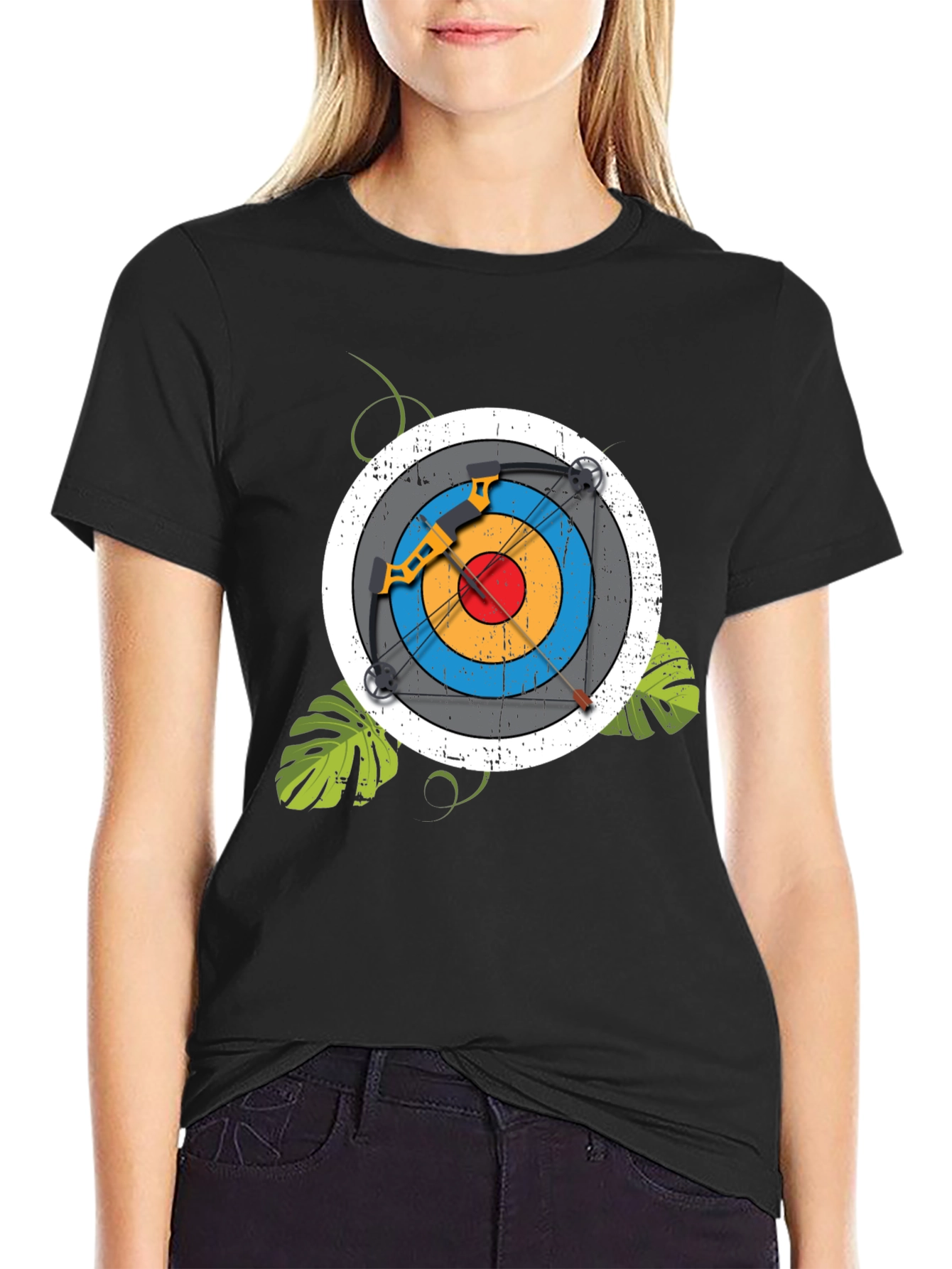 Archery Target T-Shirt - Black Unique Design