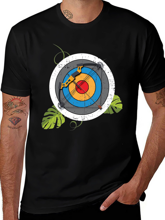 Archery Target T-Shirt - Black Unique Design