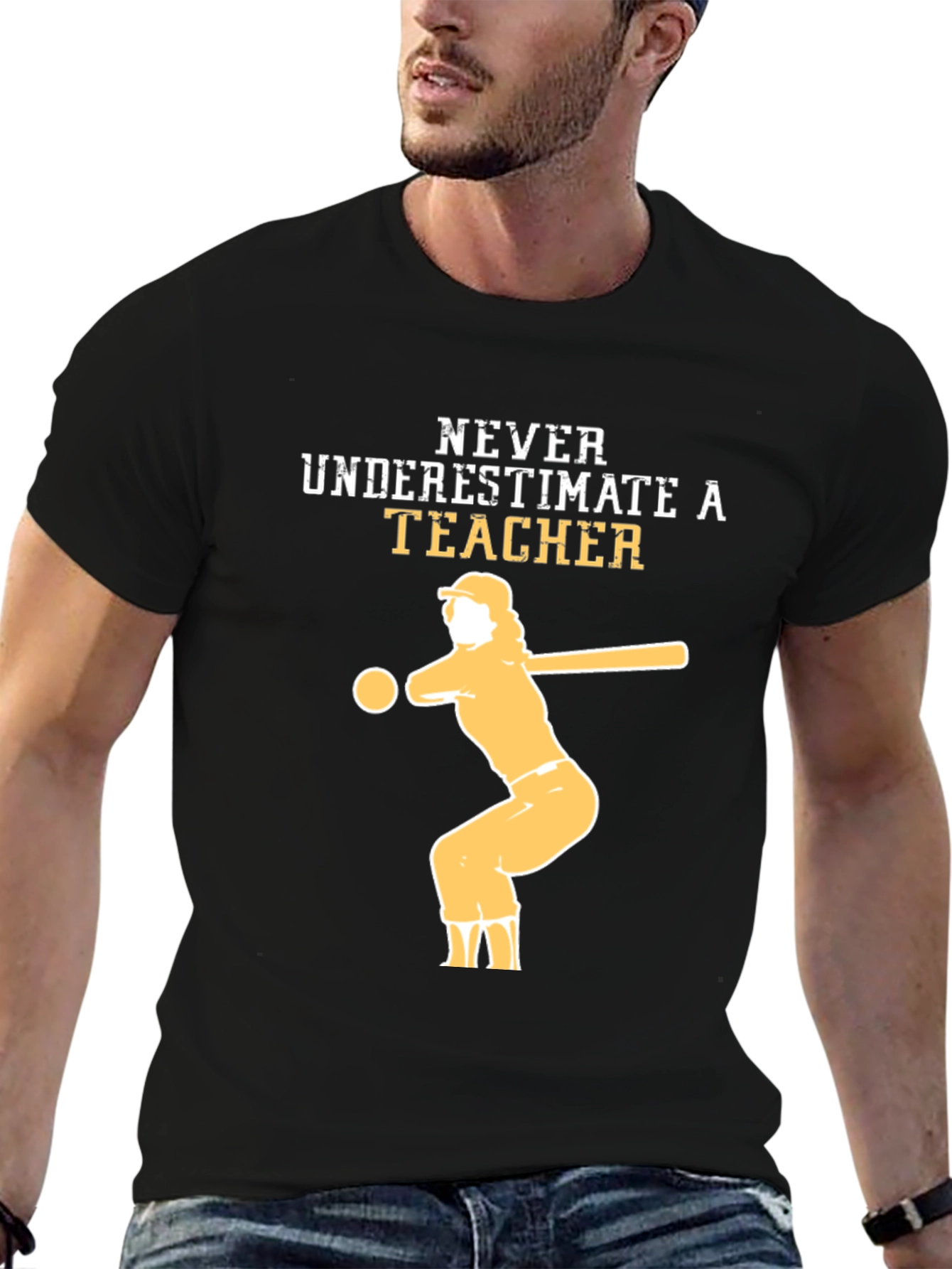 Never Underestimate a Teacher Baseball T-Shirt