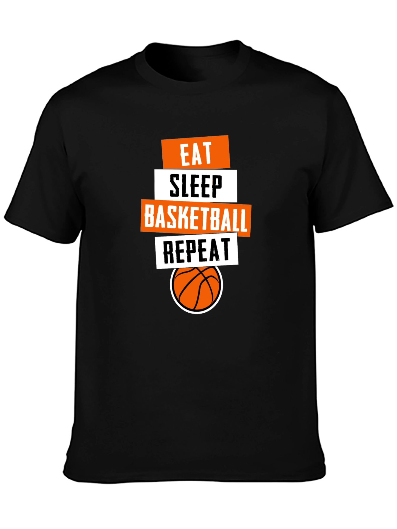 Eat Sleep Basketball Repeat Black T-Shirt