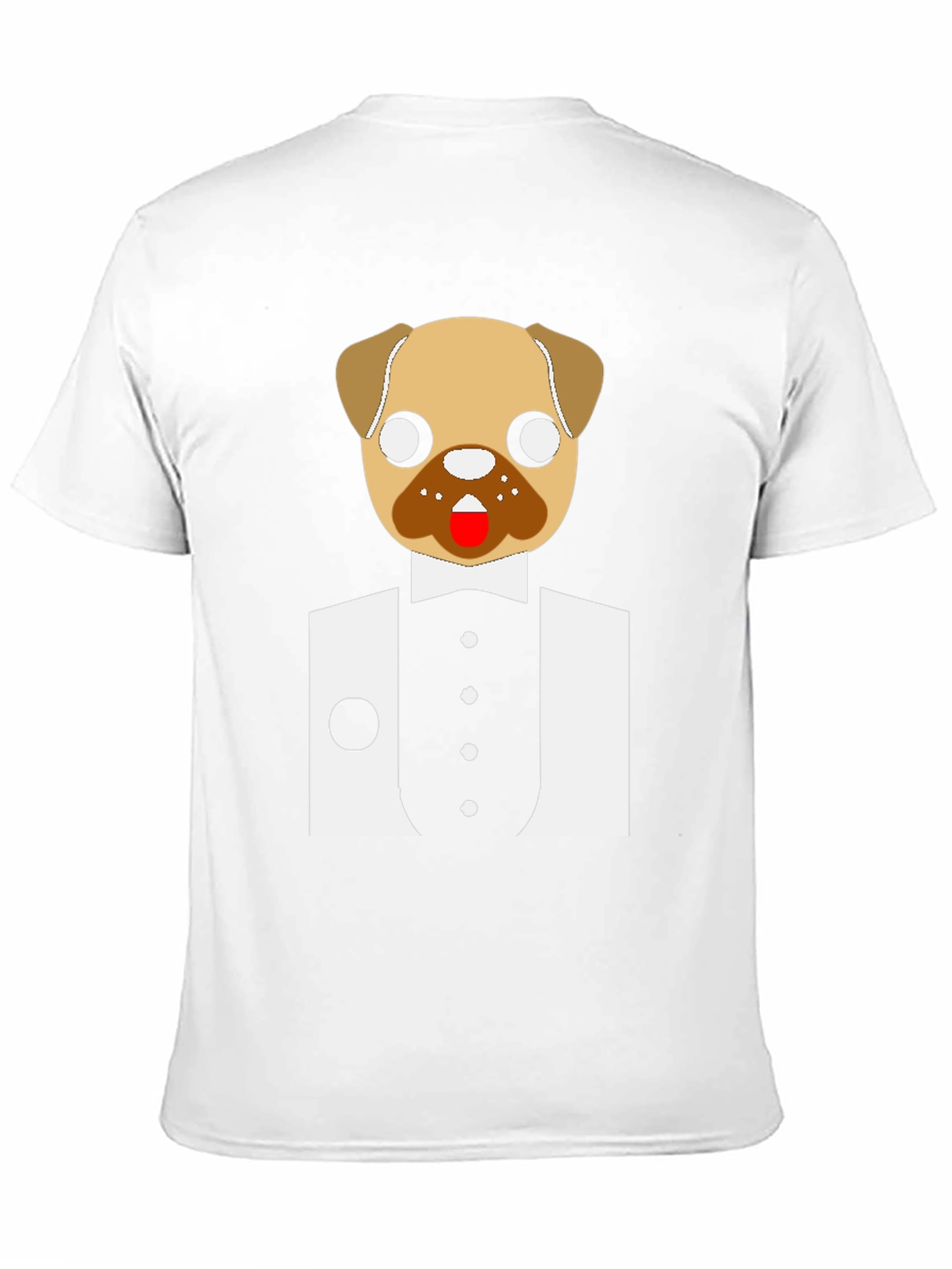 Pug Tuxedo Graphic Tee - Stylish & Fun!