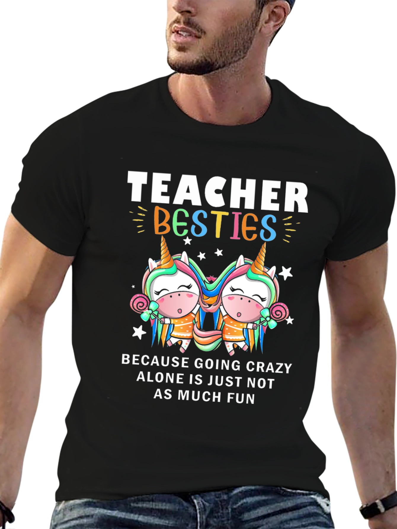 Teacher Besties Unicorn Graphic Tee