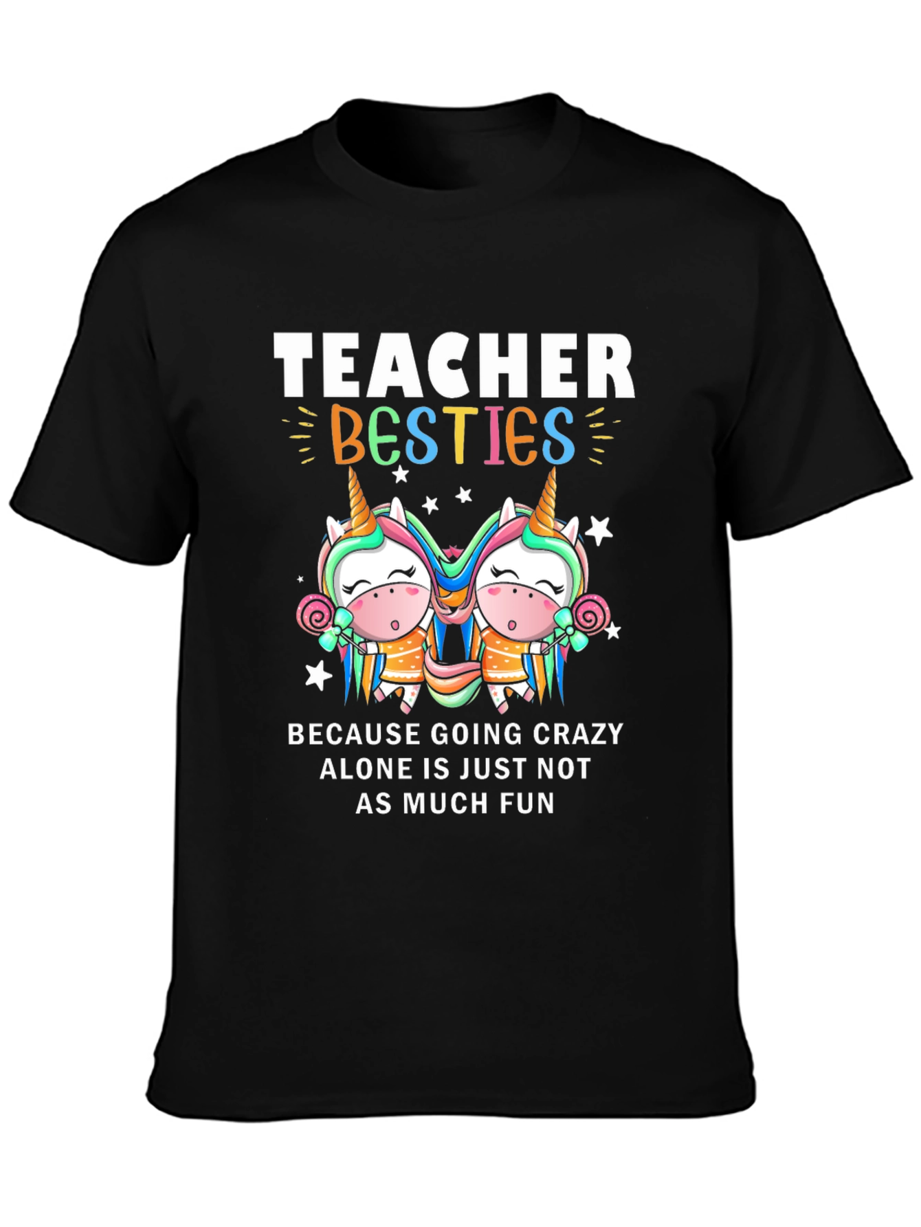 Teacher Besties Unicorn Graphic Tee