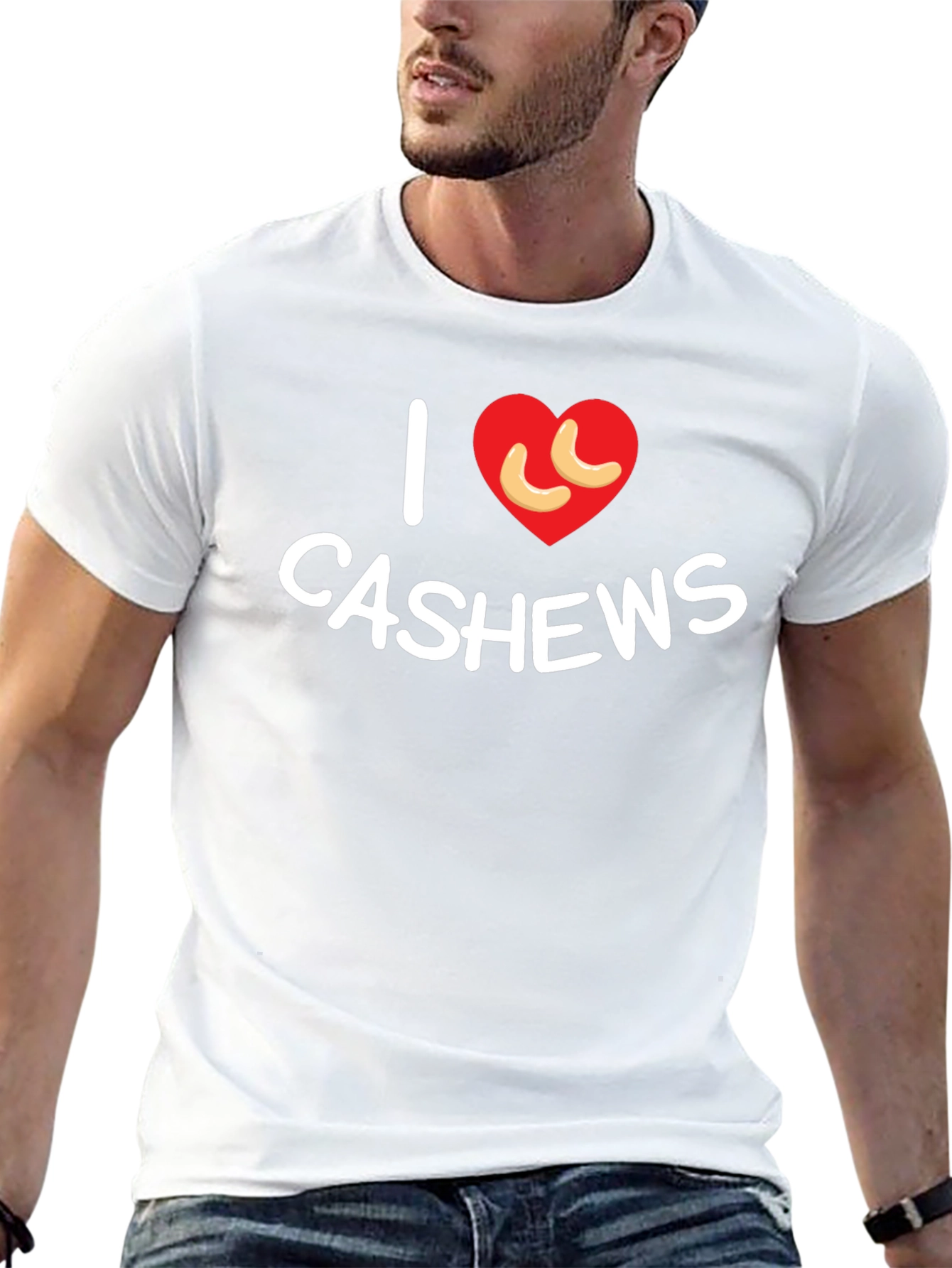 I Heart Cashews Black T-Shirt - Nut Lover Tee