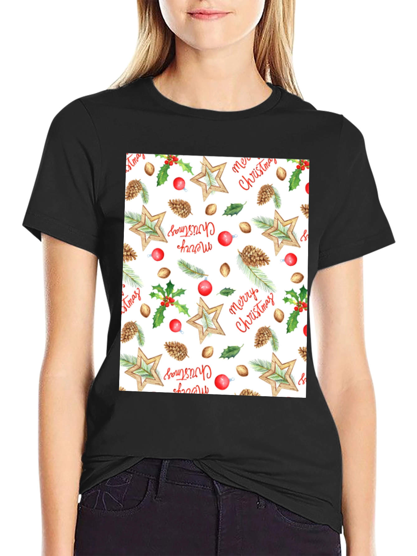 Festive Christmas Pattern T-Shirt