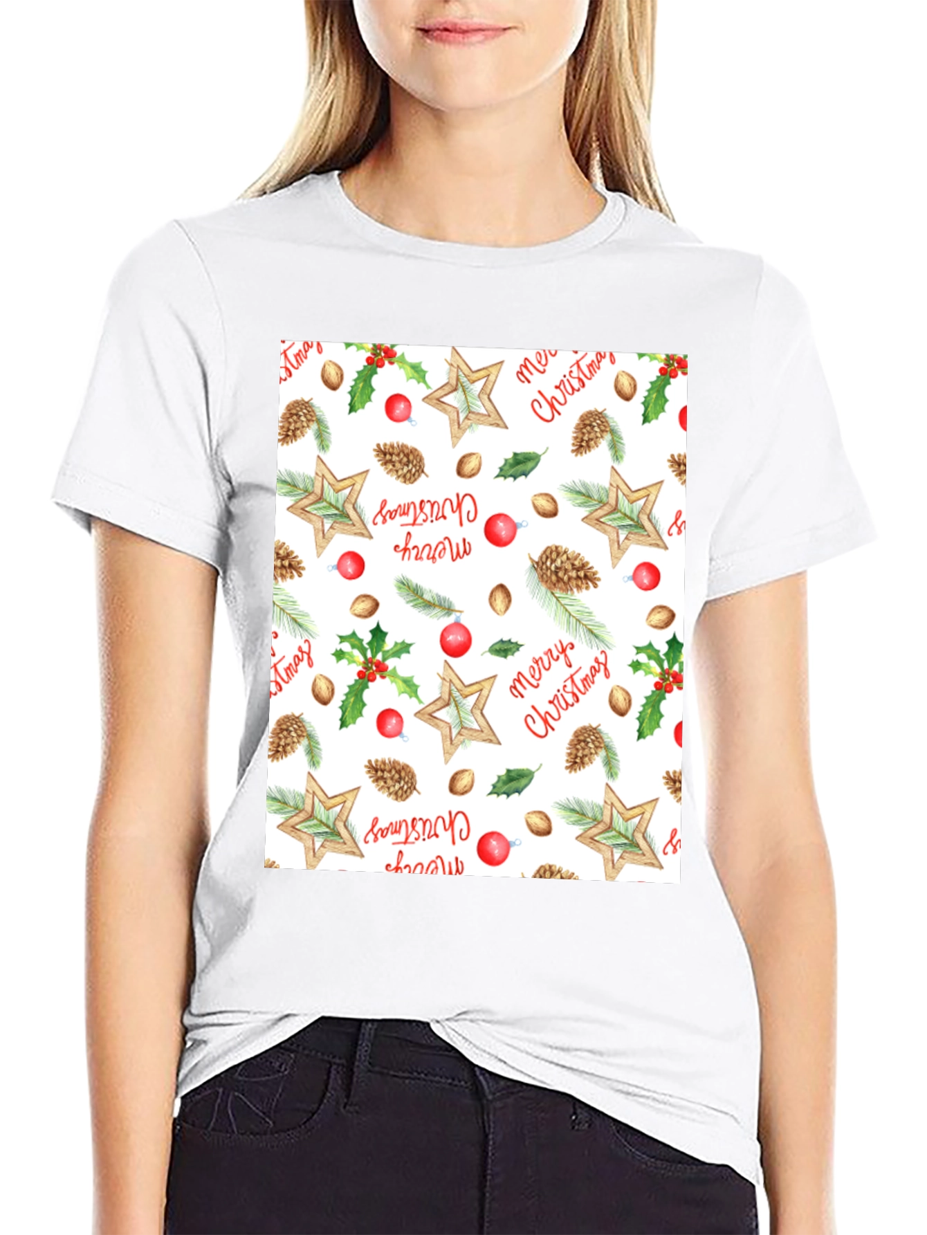 Festive Christmas Pattern T-Shirt