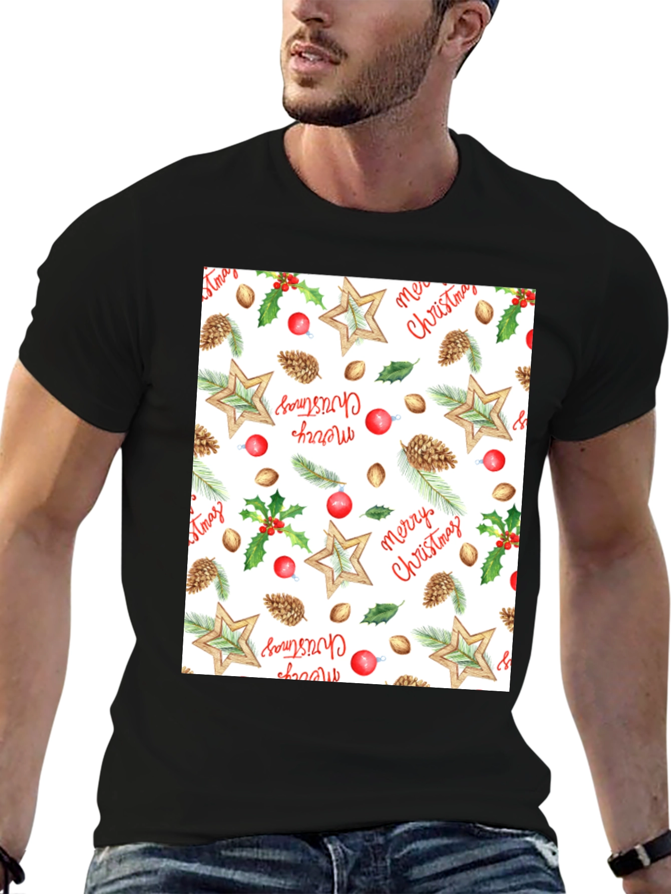 Festive Christmas Pattern T-Shirt